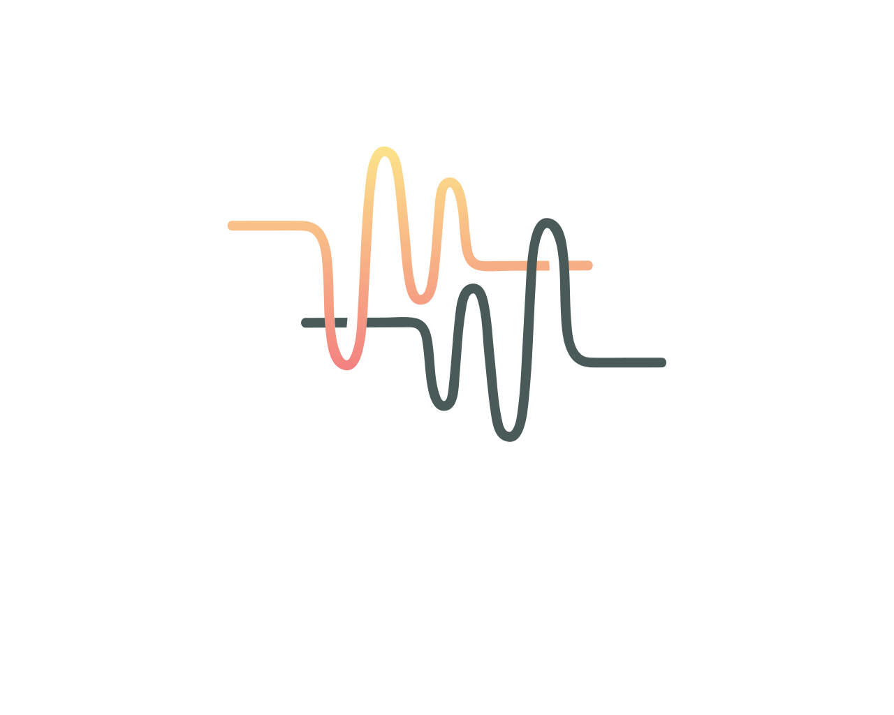 Colorful waveform of a heartbeat or signal over black background with title 'Electrocardiogram Data Visualization'.
