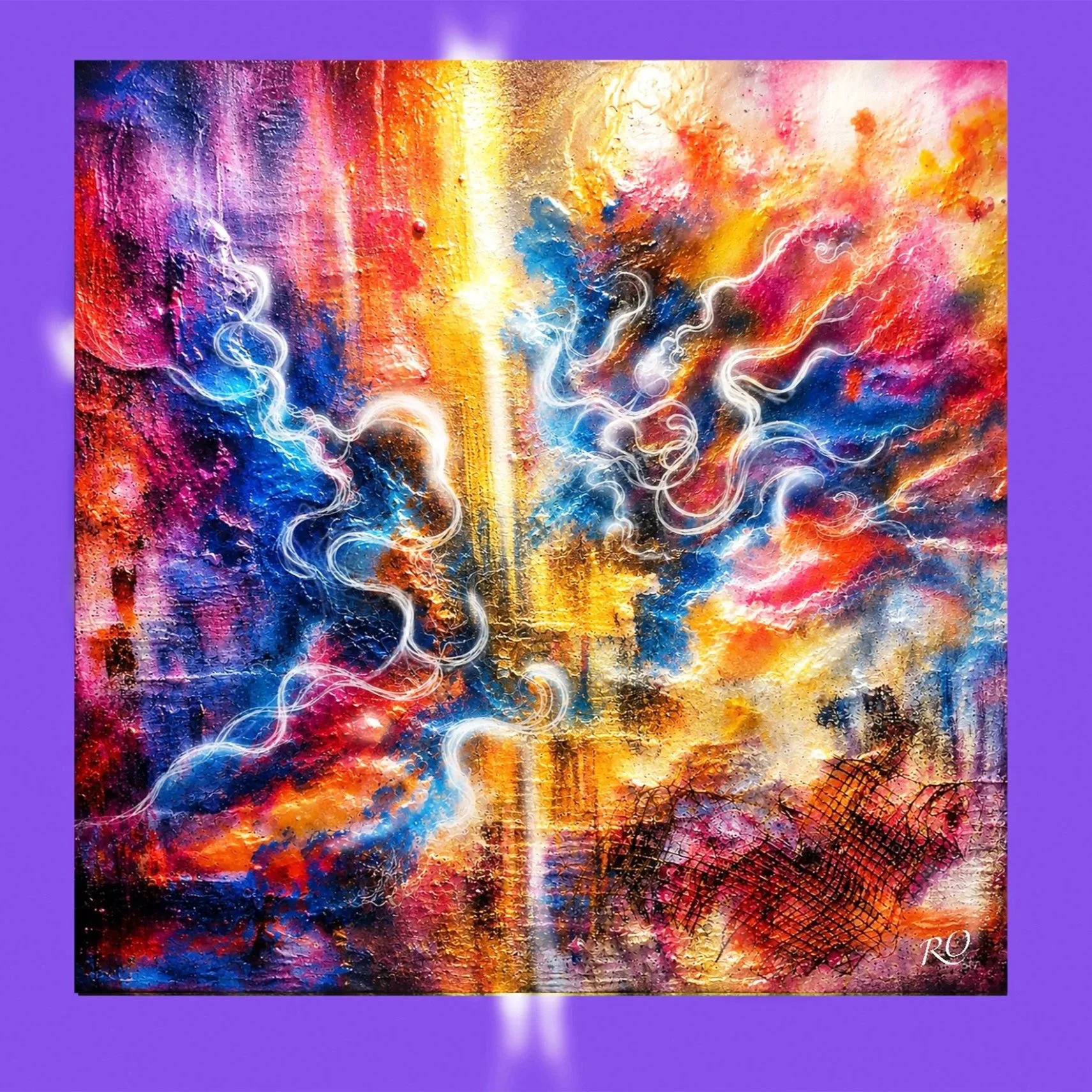 Titled: Your Name In The Stars 


In my painting titled Your Name In The Stars invites a personal interpretation yet a feeling of that somewhere within the vastness of the universe, every person leaves behind a unique trace of light. The painting bec