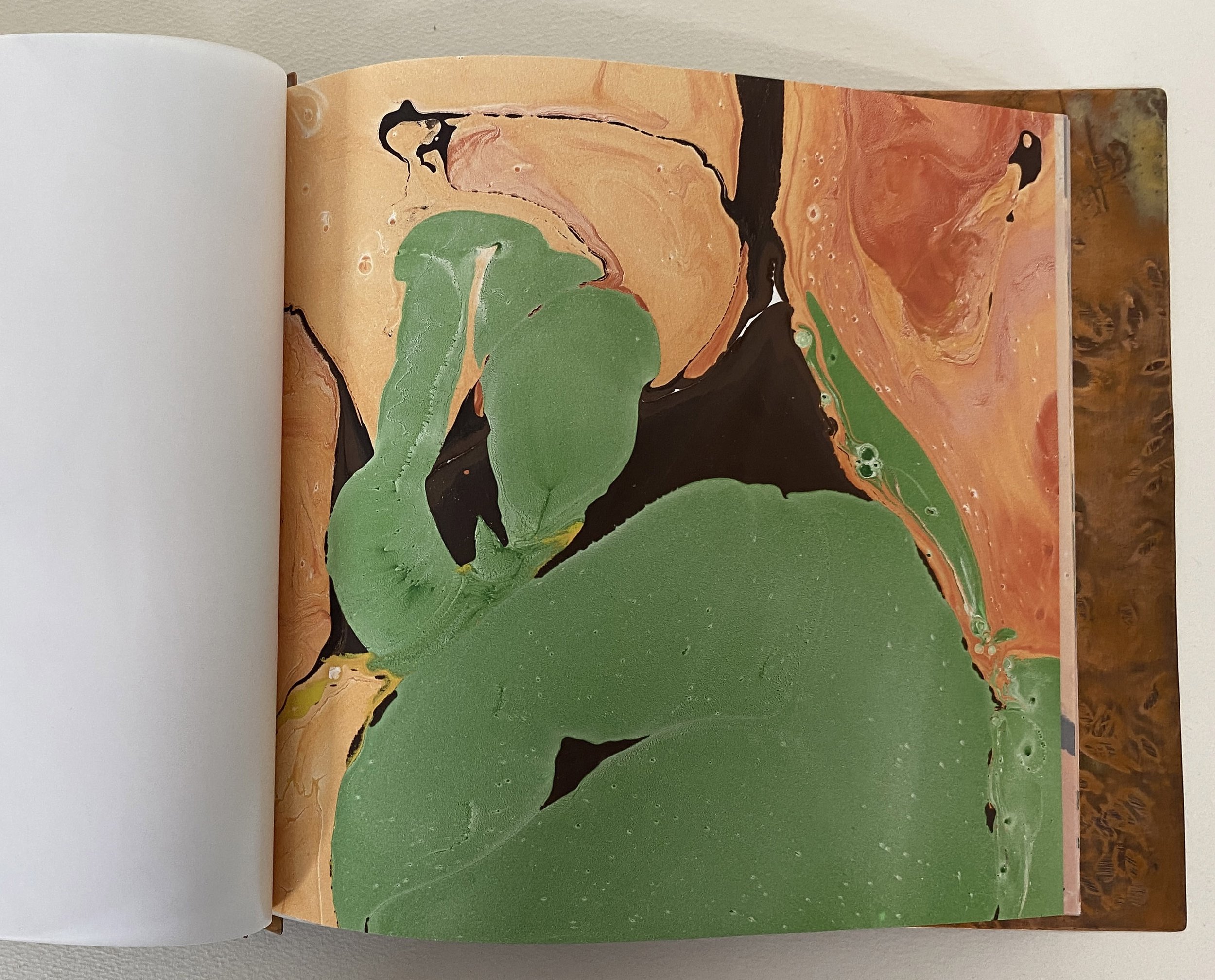 Prunus Armeniaca marbled page.