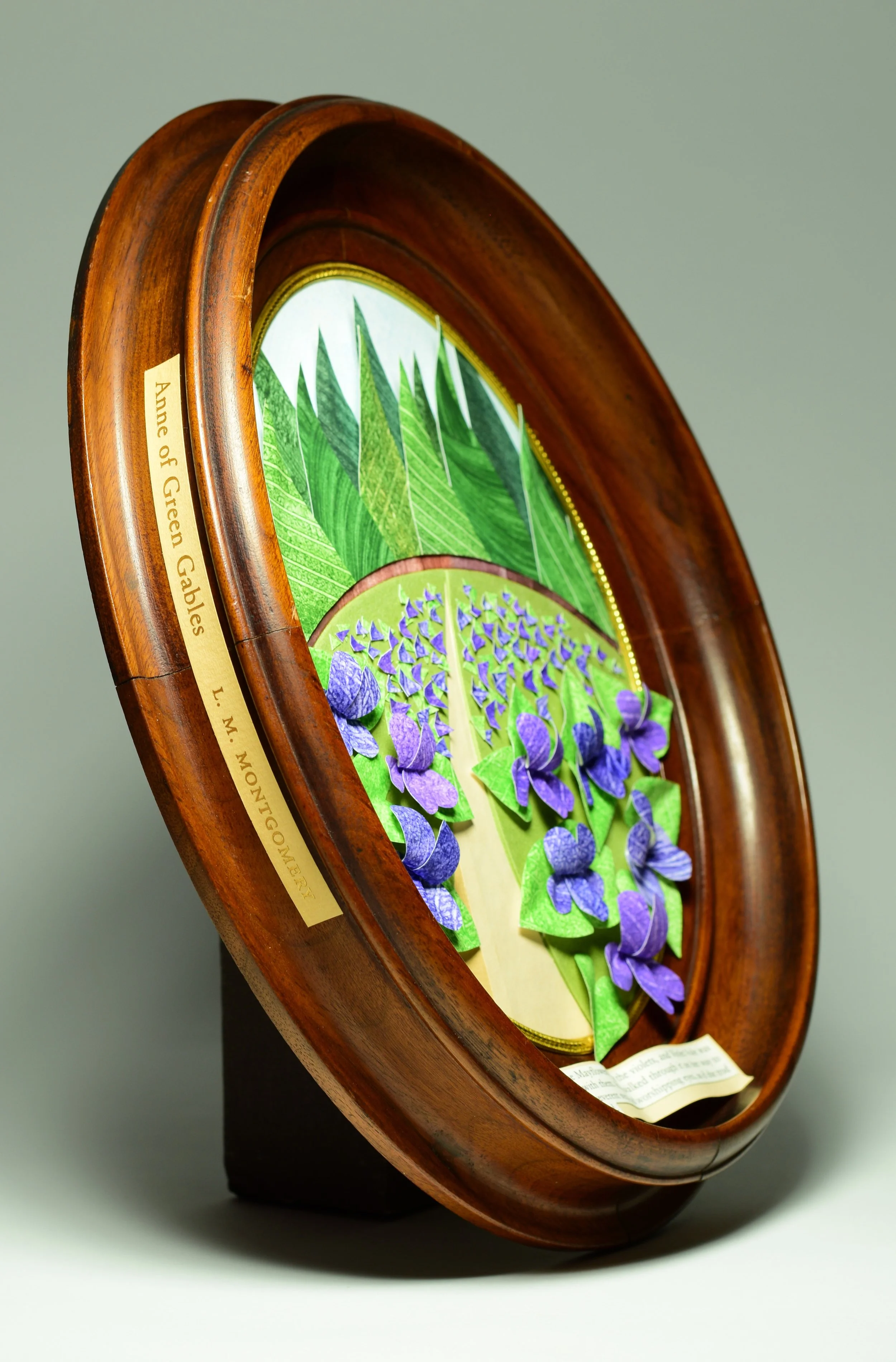 6.	Anne's Violet Vale – A paper sculpted and collaged scene, to honor Lucy Maud Montgomery.