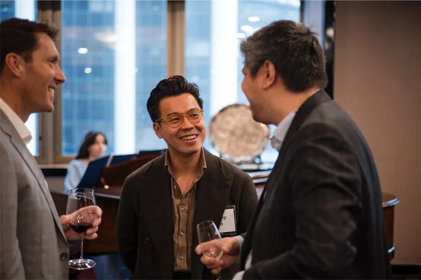 Two businessmen networking at a KEN event