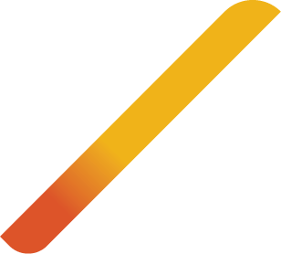 A diagonal striped object with a gradient color from orange to yellow.