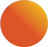 A solid orange circle with a gradient shading on the top right.