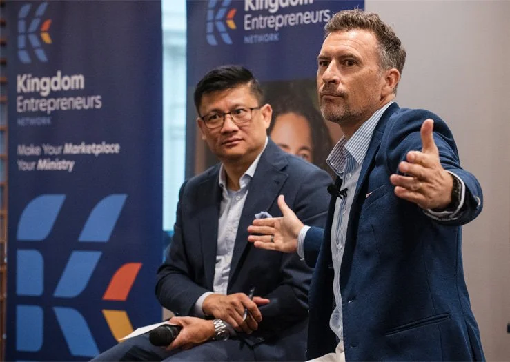 Jason Smith and Colin Lee during a Q&A session