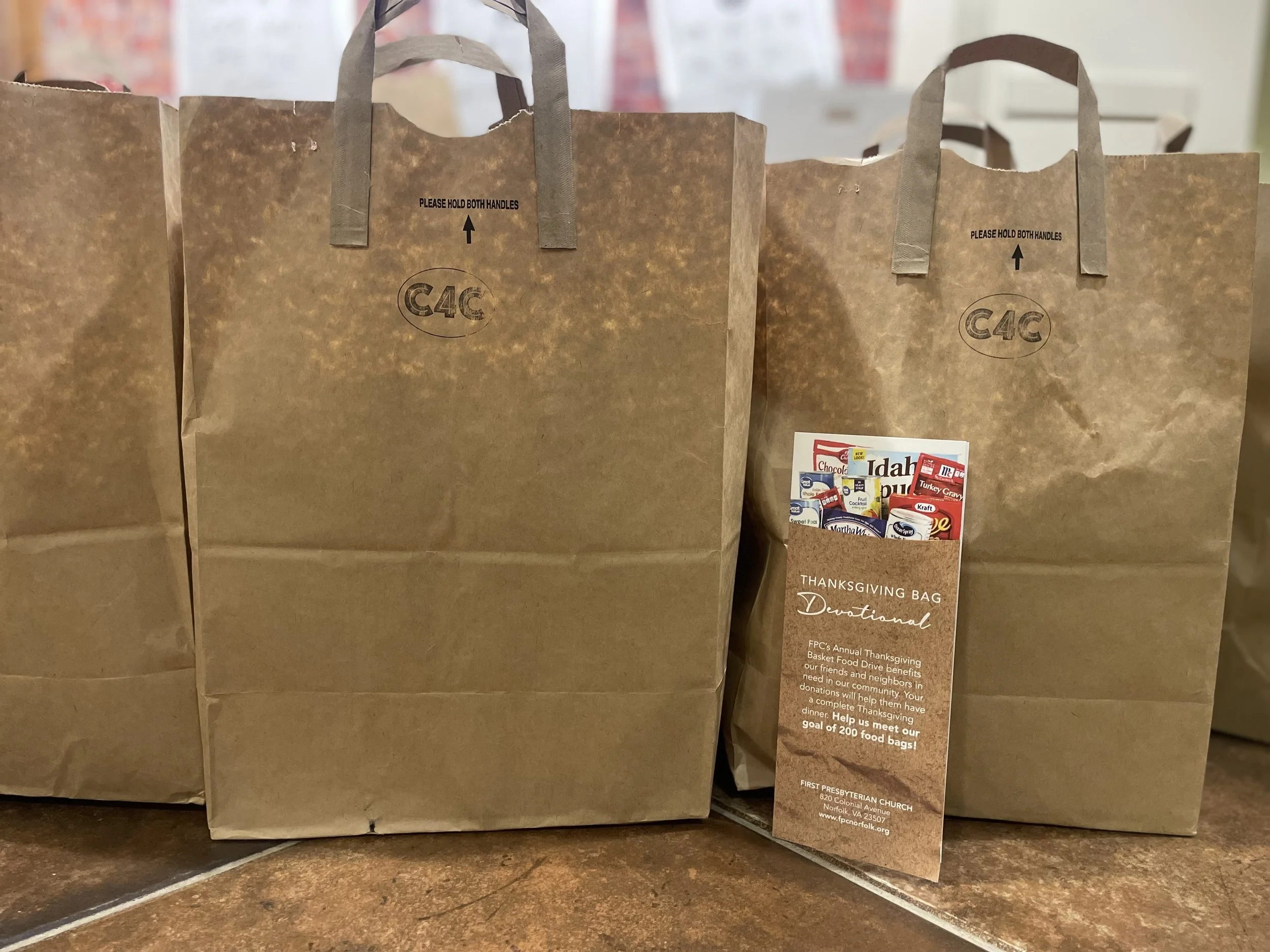 THANKSGIVING BAG DONATIONS