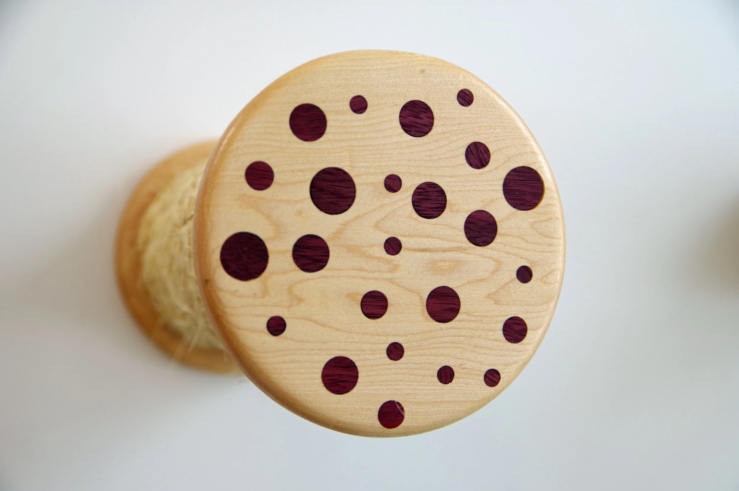 Maple with Purple Heart plugs