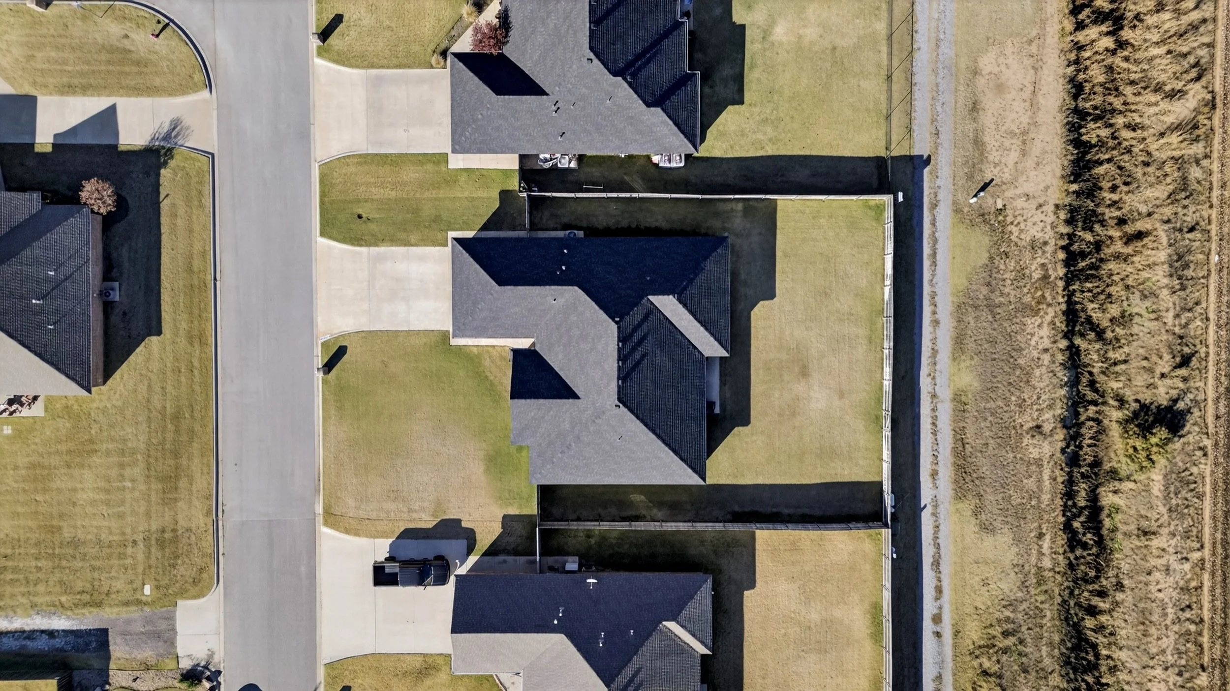 Maricopa AZ drone photography: top-down aerial showing residential lot boundaries and roof layout