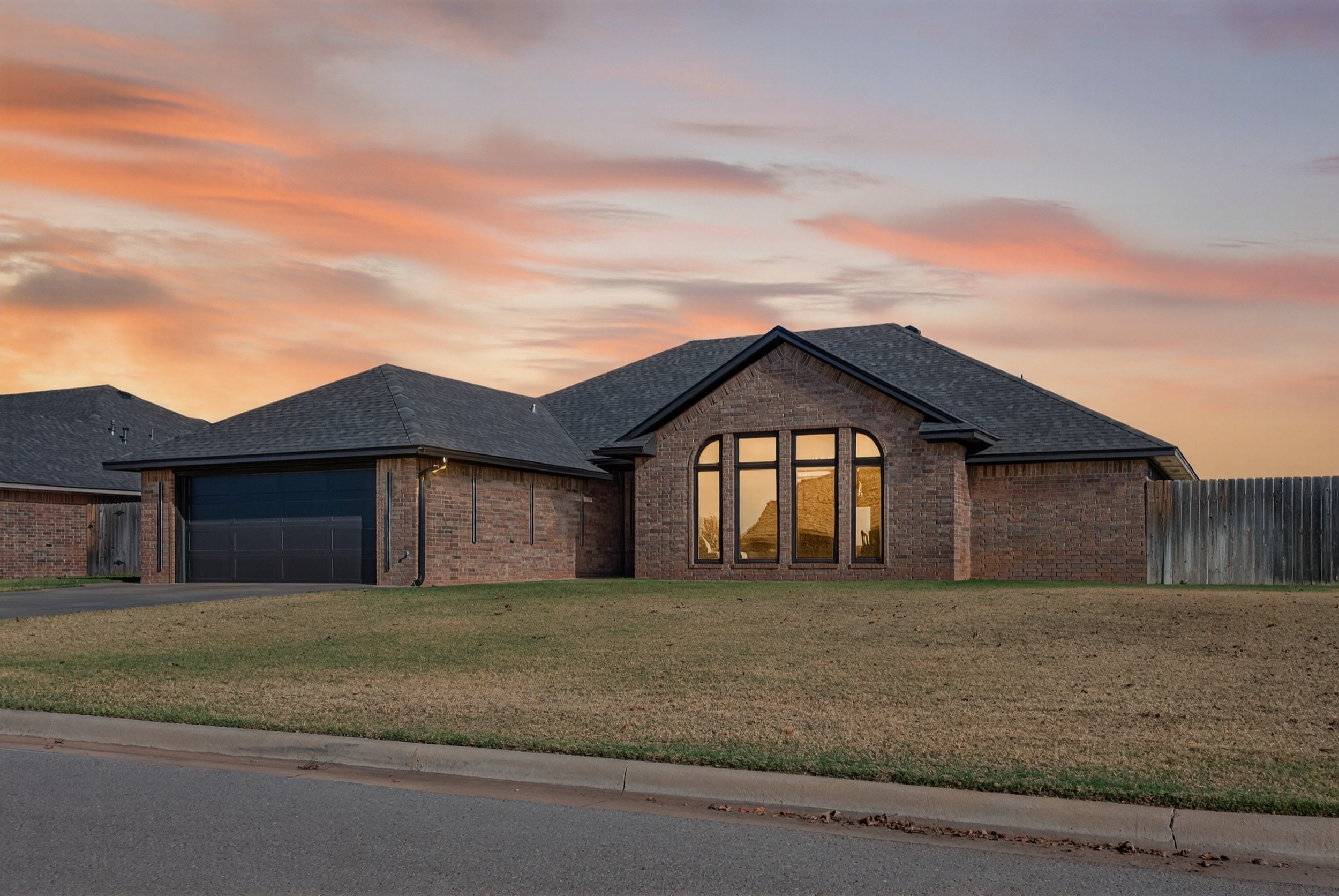 Maricopa AZ real estate photography: twilight front exterior paired with drone listing media