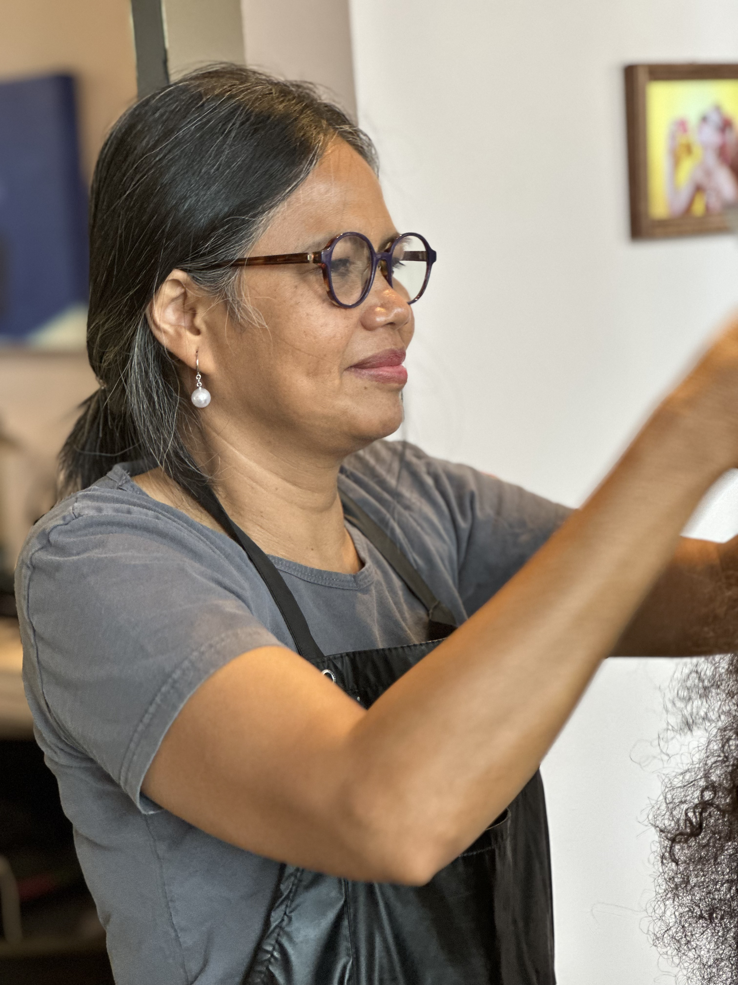 Vicki is a hair stylist at Fiddleheads Salon