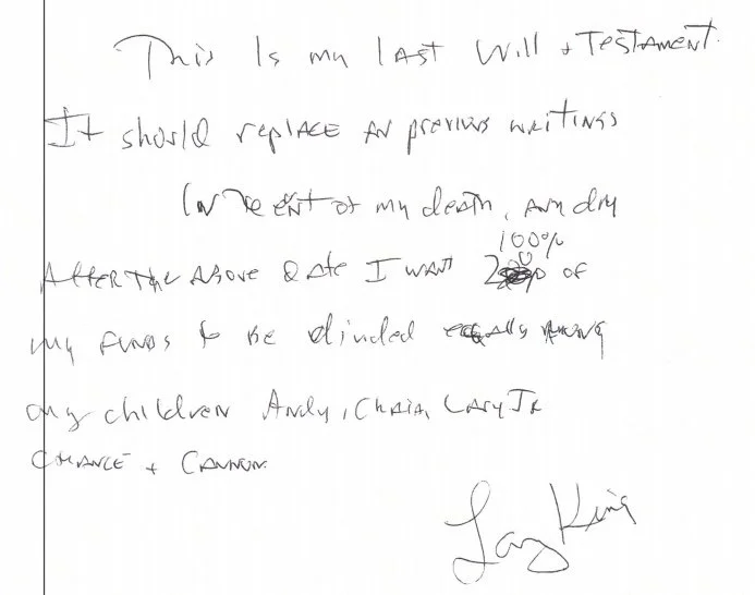 Larry King estate shows why you probably shouldn’t make your own last will and testament
