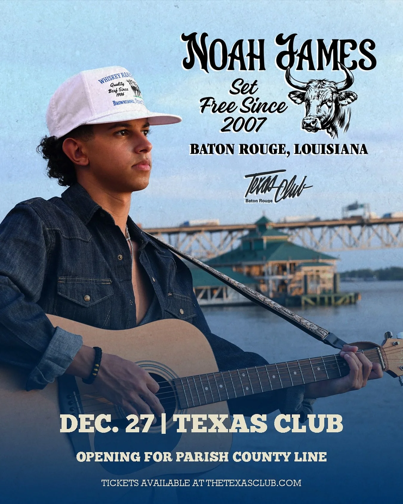 My Baton Rouge family! mark your calendars for Dec 27 at The Texas Club. I&rsquo;m opening for @pclband and would love to see y&rsquo;all there! 🤟🏽 Tickets in bio.
