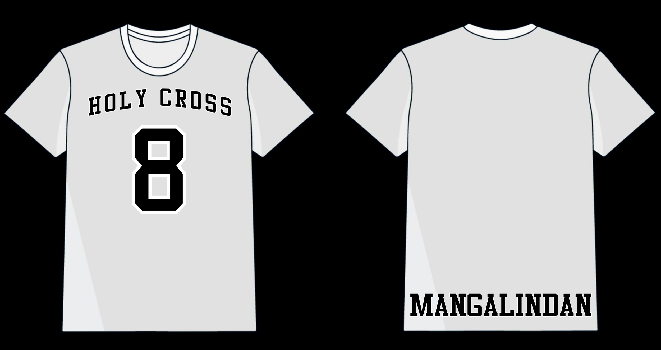 White and Black, Athletes Jersey Number T-Shirt