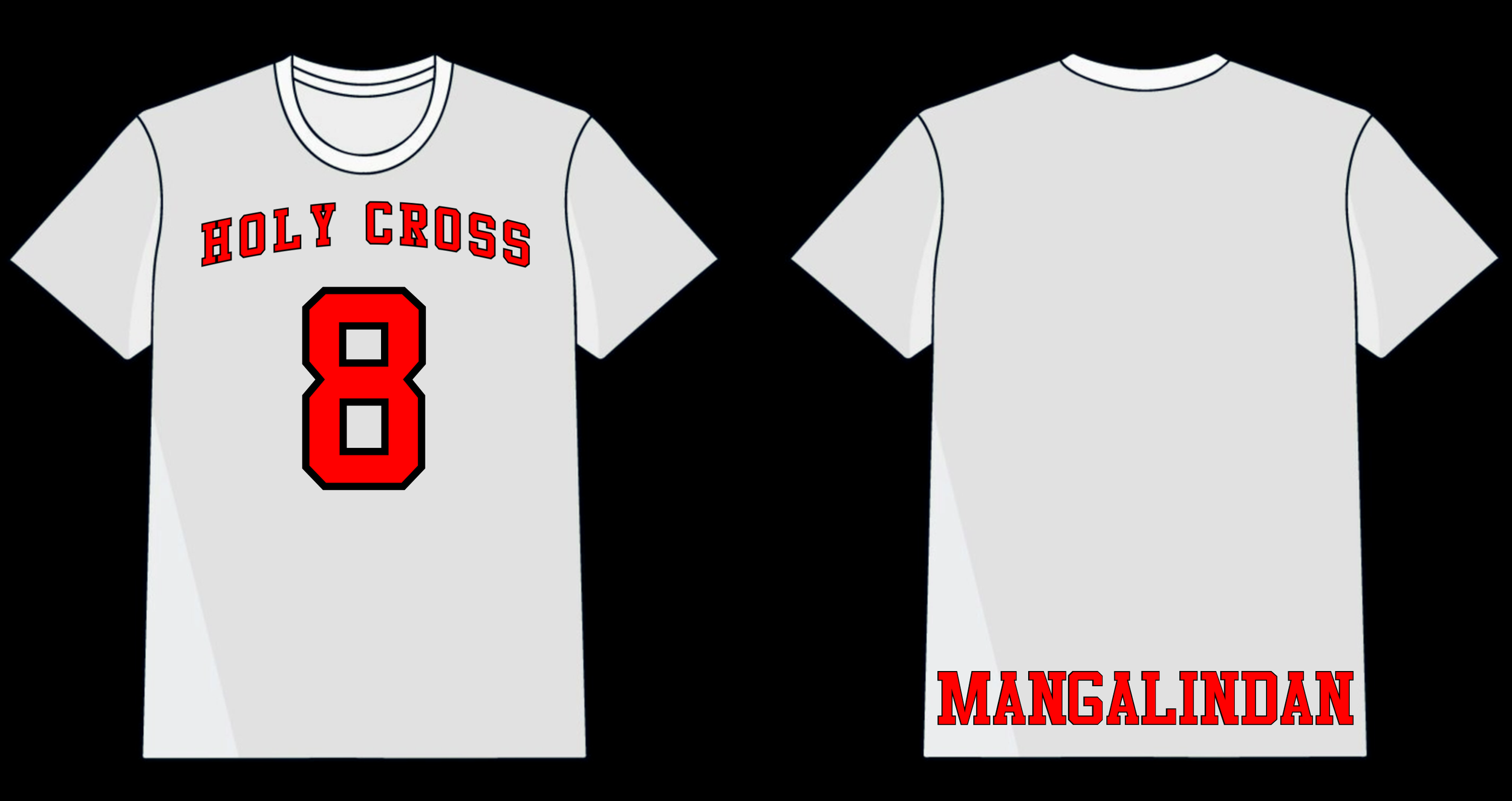 White and Red, Athletes Jersey Number T-Shirt