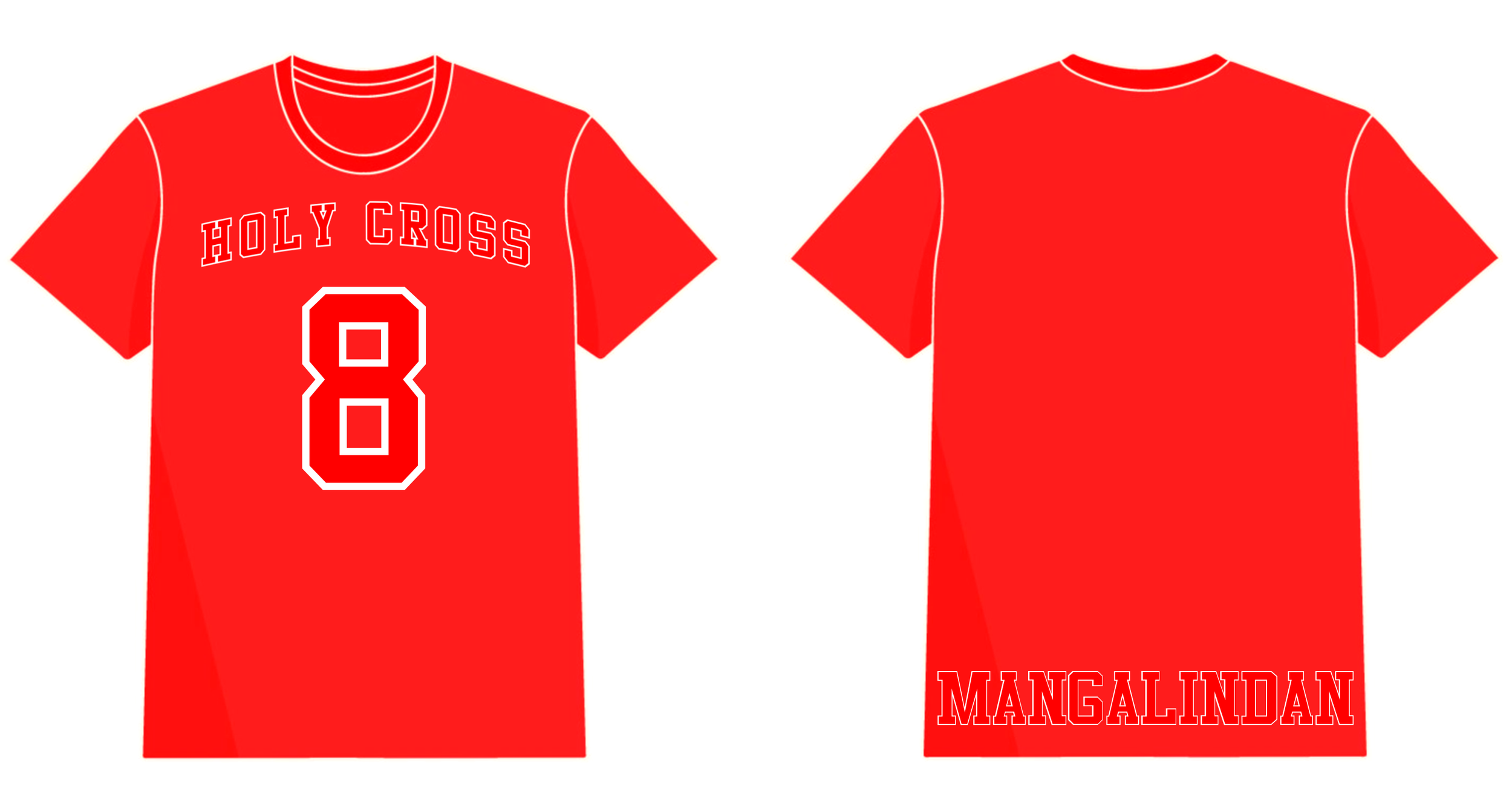 Red and White, Athletes Jersey Number T-Shirt