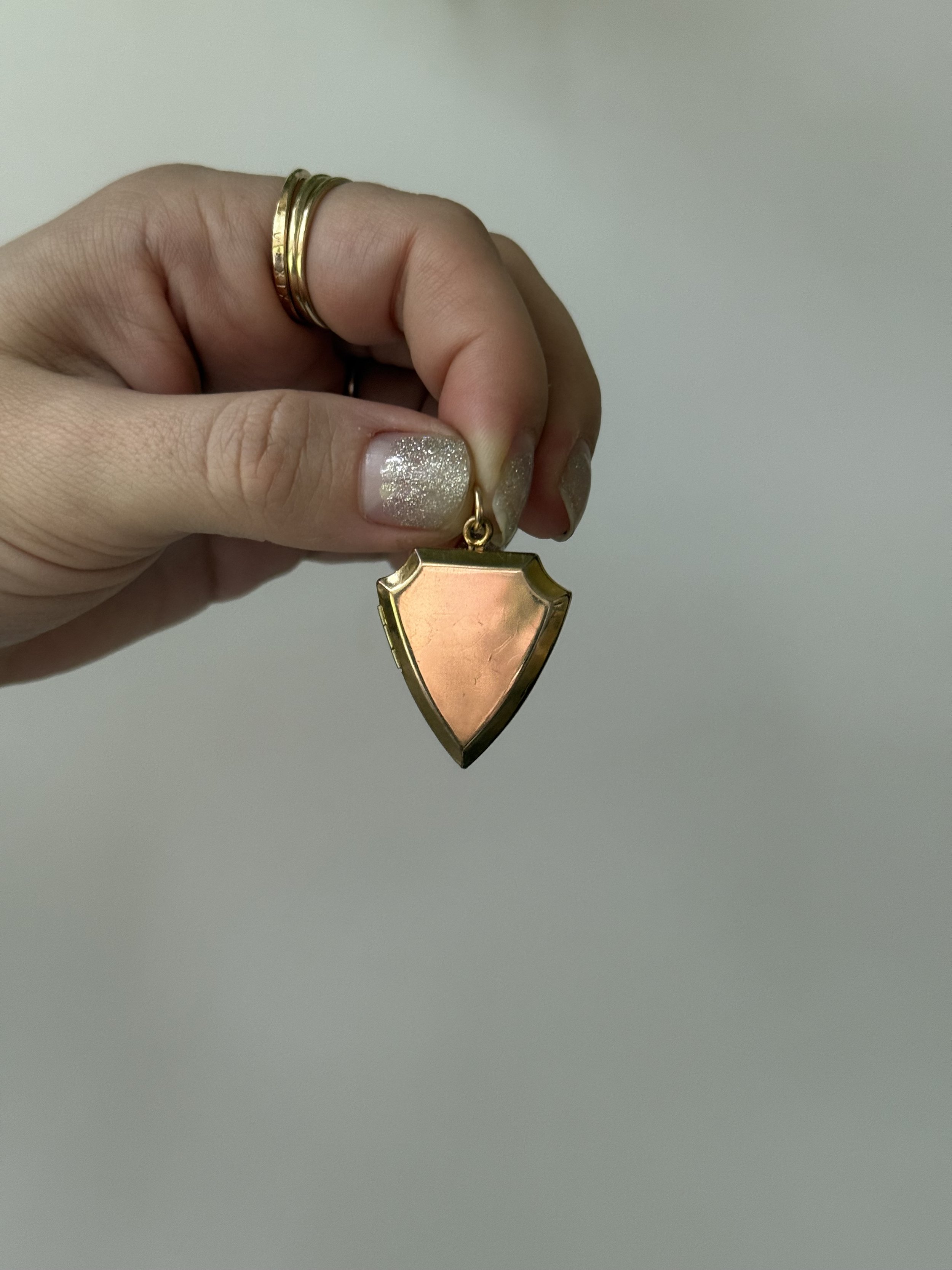 vintage shield locket