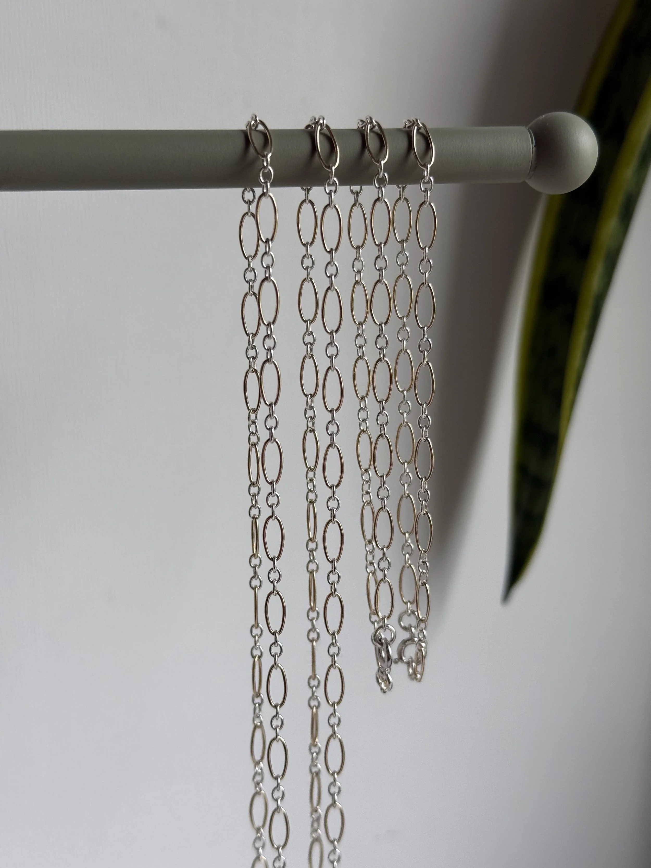 mixed metal chains and bracelets