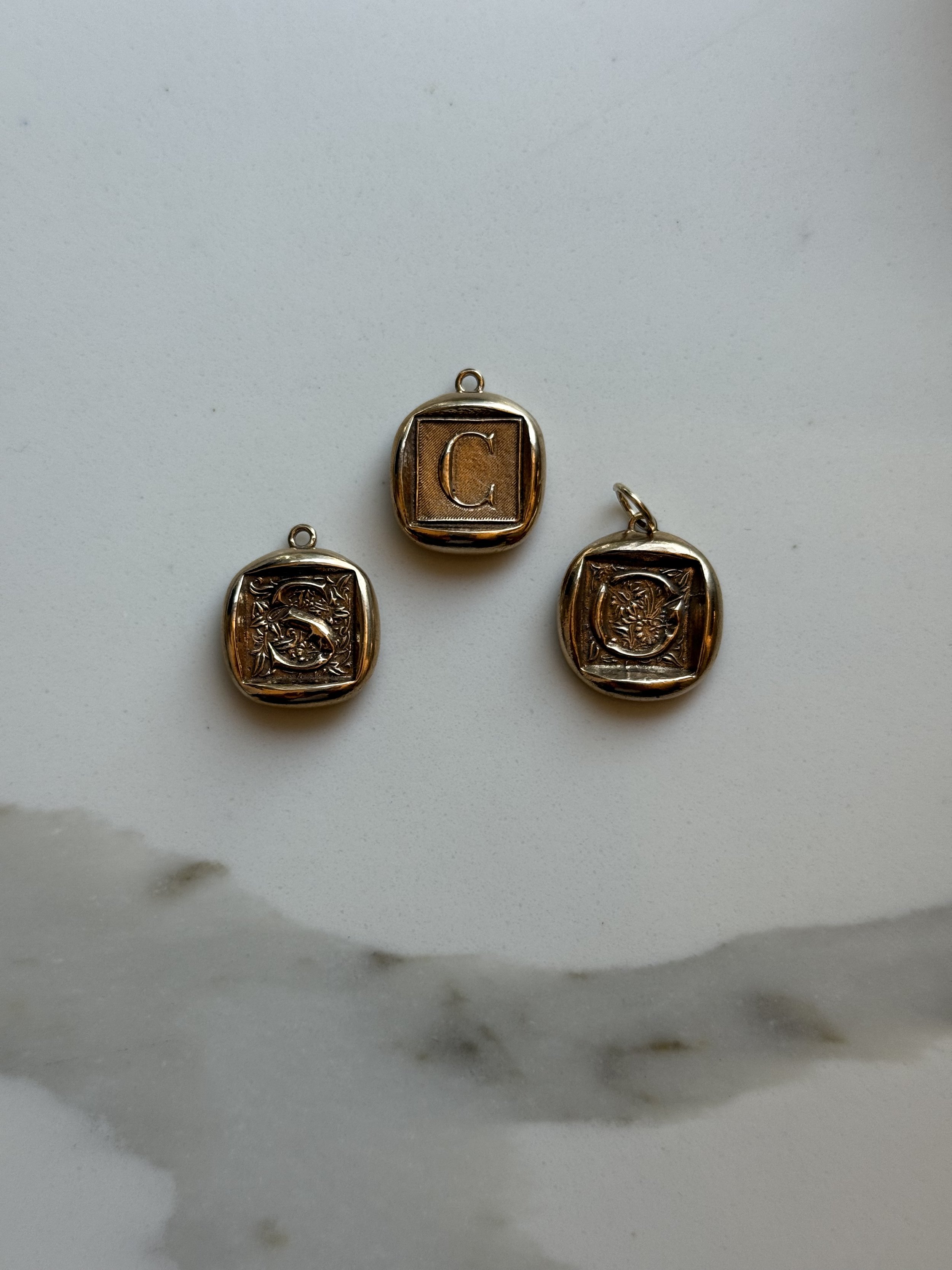 puffy initial charms