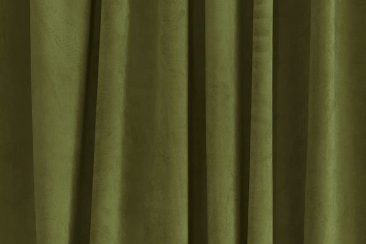 Olive Green Velvet Drapes