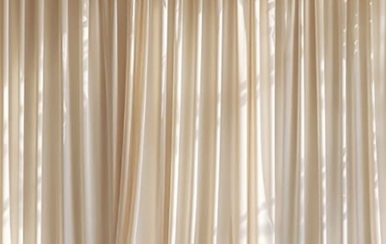 Flowy Champagne Drapes