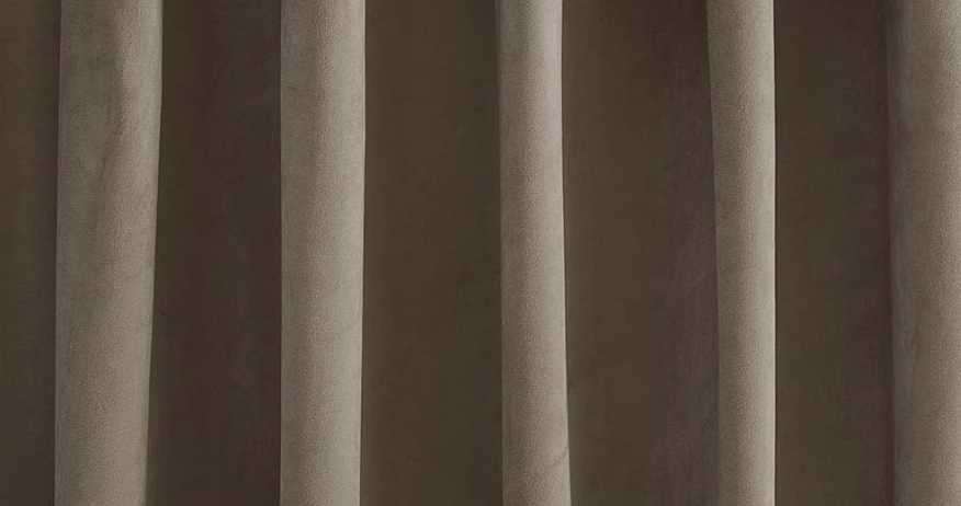 Taupe Velvet Drapes