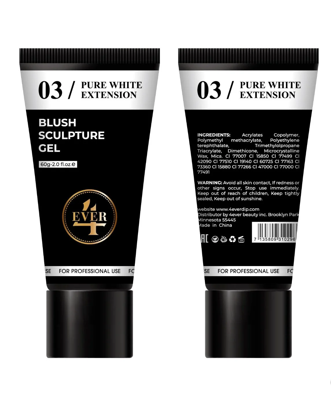 BLUSH SCULPTURE GEL 03 - PURE WHITE EXTENSION