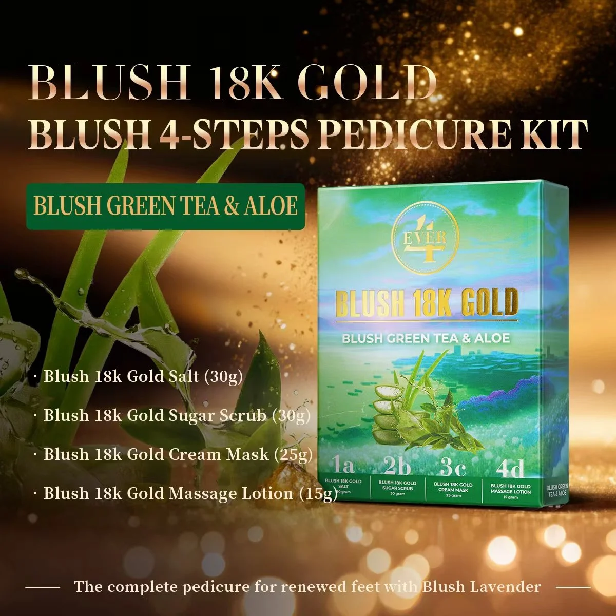 Blush 18K Gold - Green Tea & Aloe