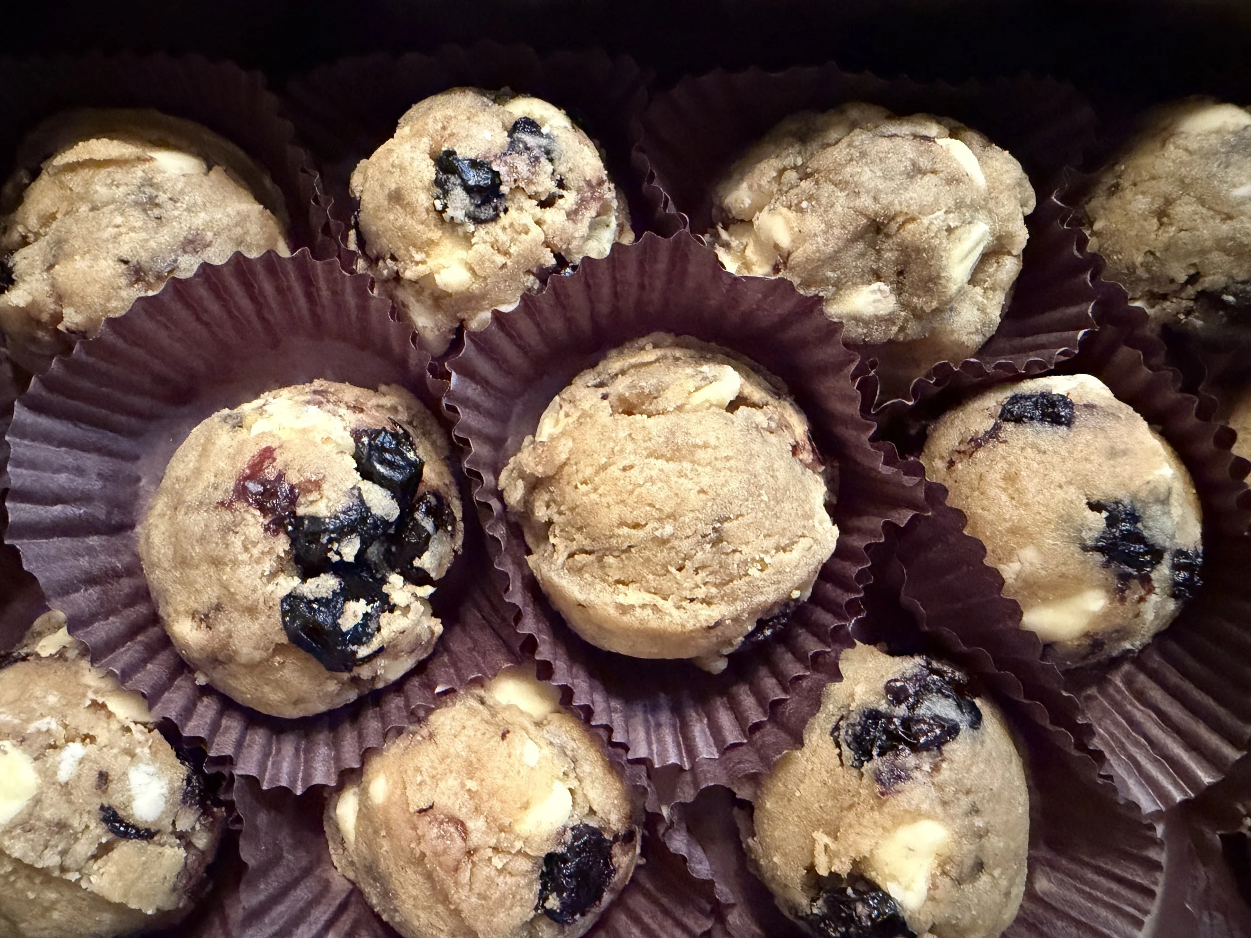 Box of 12 home-baked cookies from Wisconsin cottage bakery Twelve Moons Baking LLC