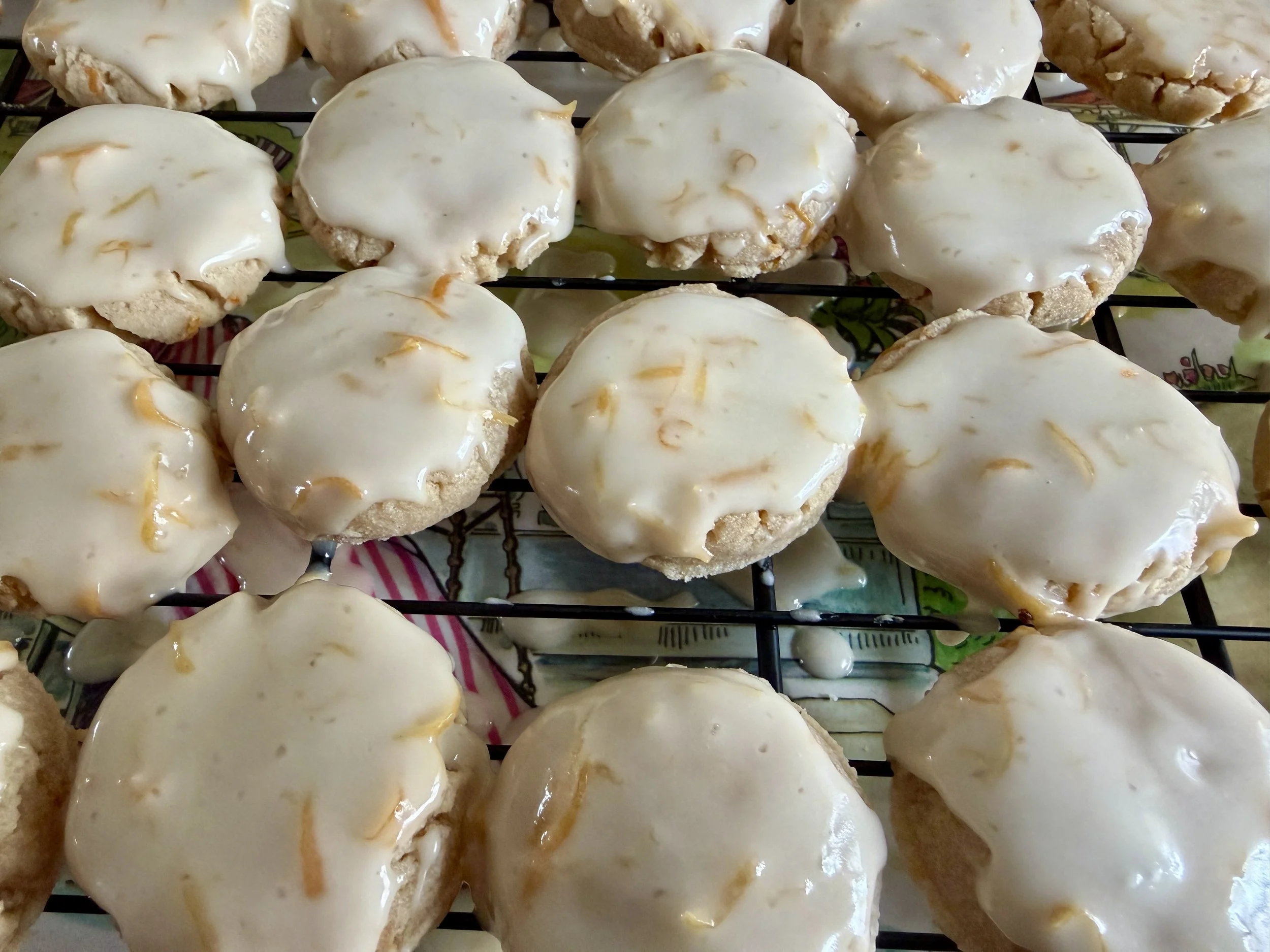 Grapefruit Shortbread cookies made by Wisconsin Cottage Bakery Twelve Moons Baking, using locally sourced ingredients.