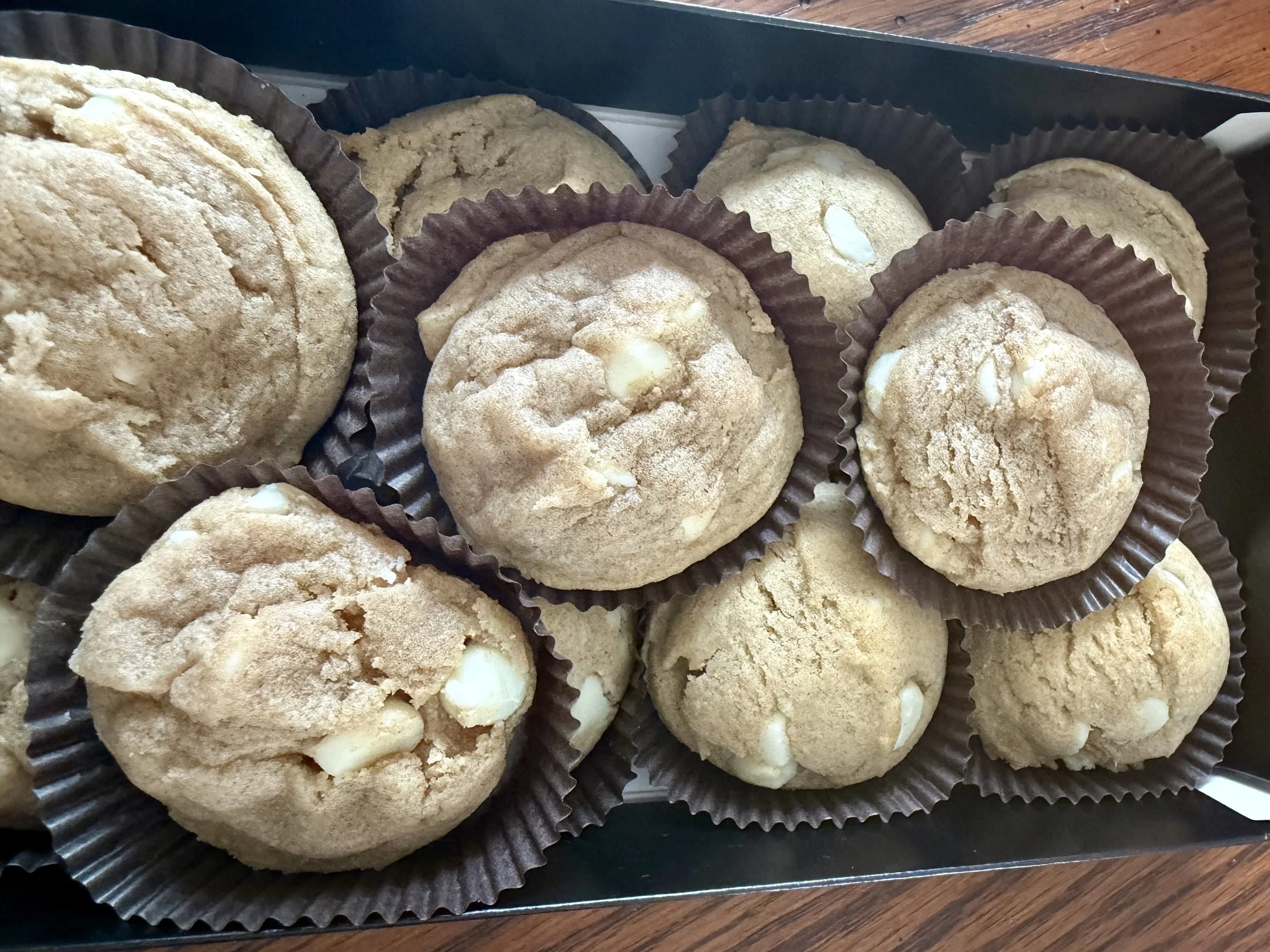 Box of 12 home-baked cookies from Wisconsin cottage bakery Twelve Moons Baking LLC