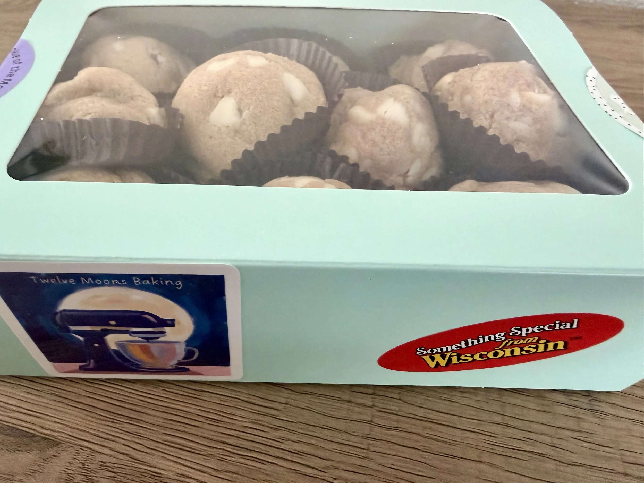 Box of 18 home-baked cookies from Wisconsin cottage bakery Twelve Moons Baking LLC