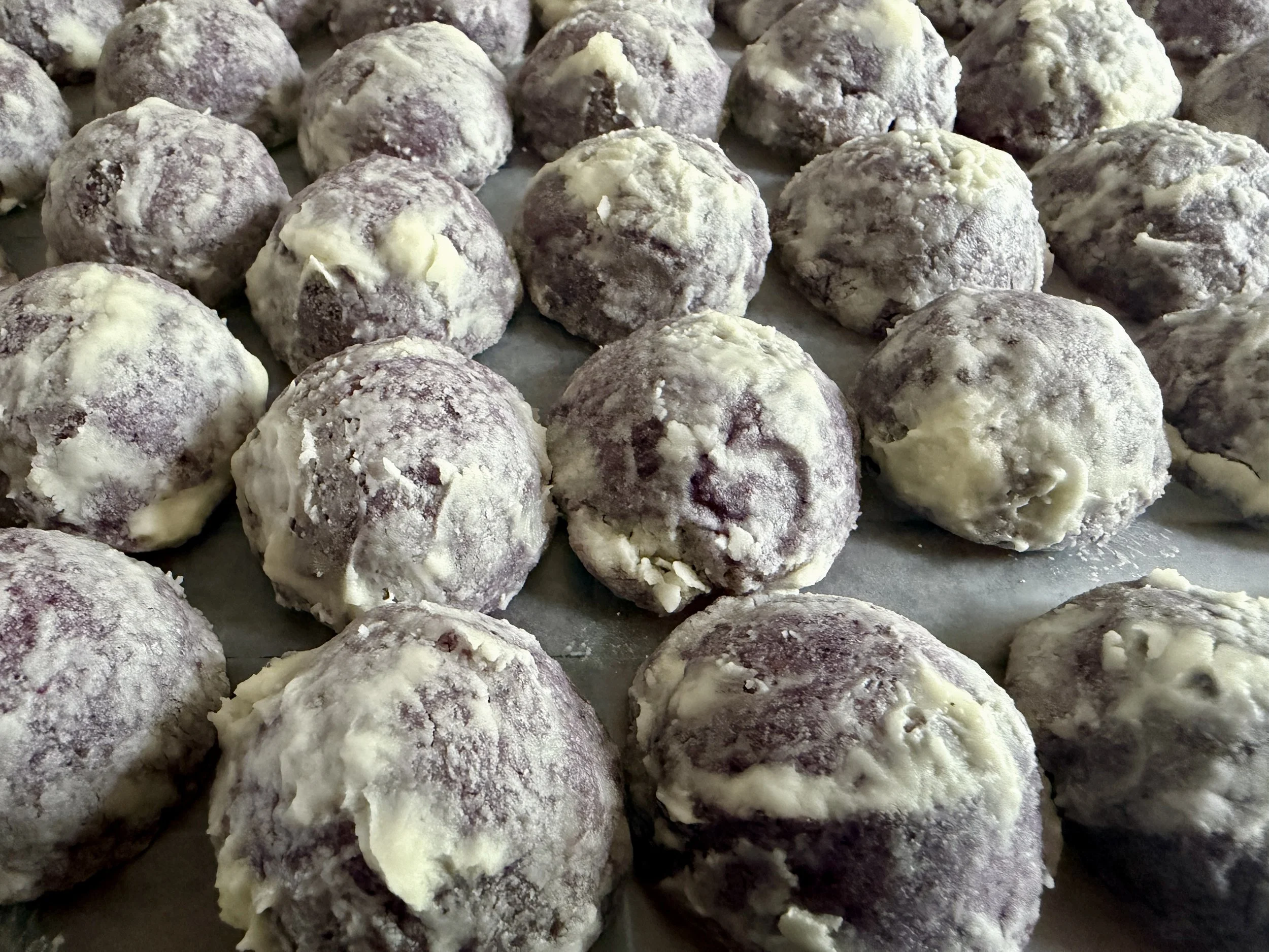 Blueberry Wedding Cake cookies made by Wisconsin Cottage Bakery Twelve Moons Baking, using locally sourced ingredients.