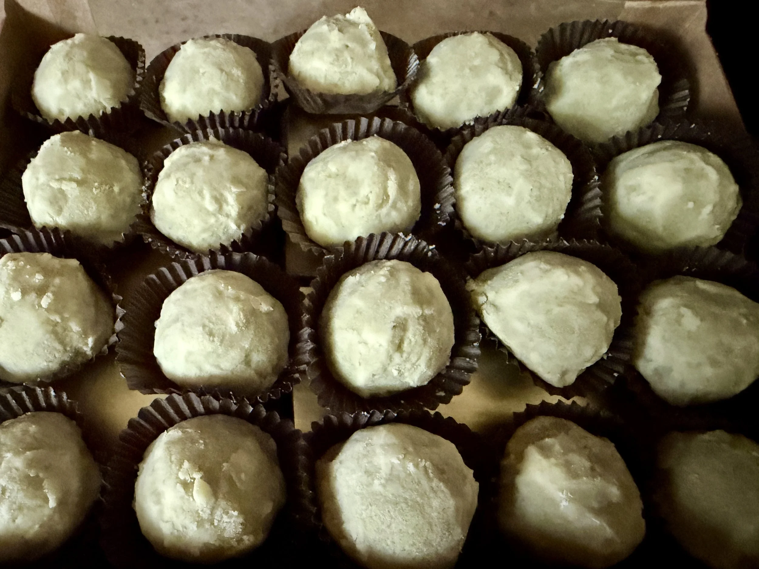 Pistachio Wedding Cake cookies made by Wisconsin Cottage Bakery Twelve Moons Baking using locally sourced ingredients.