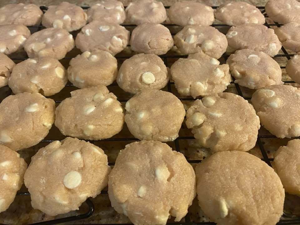 Strawberries & Cream cookies made with locally sourced Wisconsin ingredients