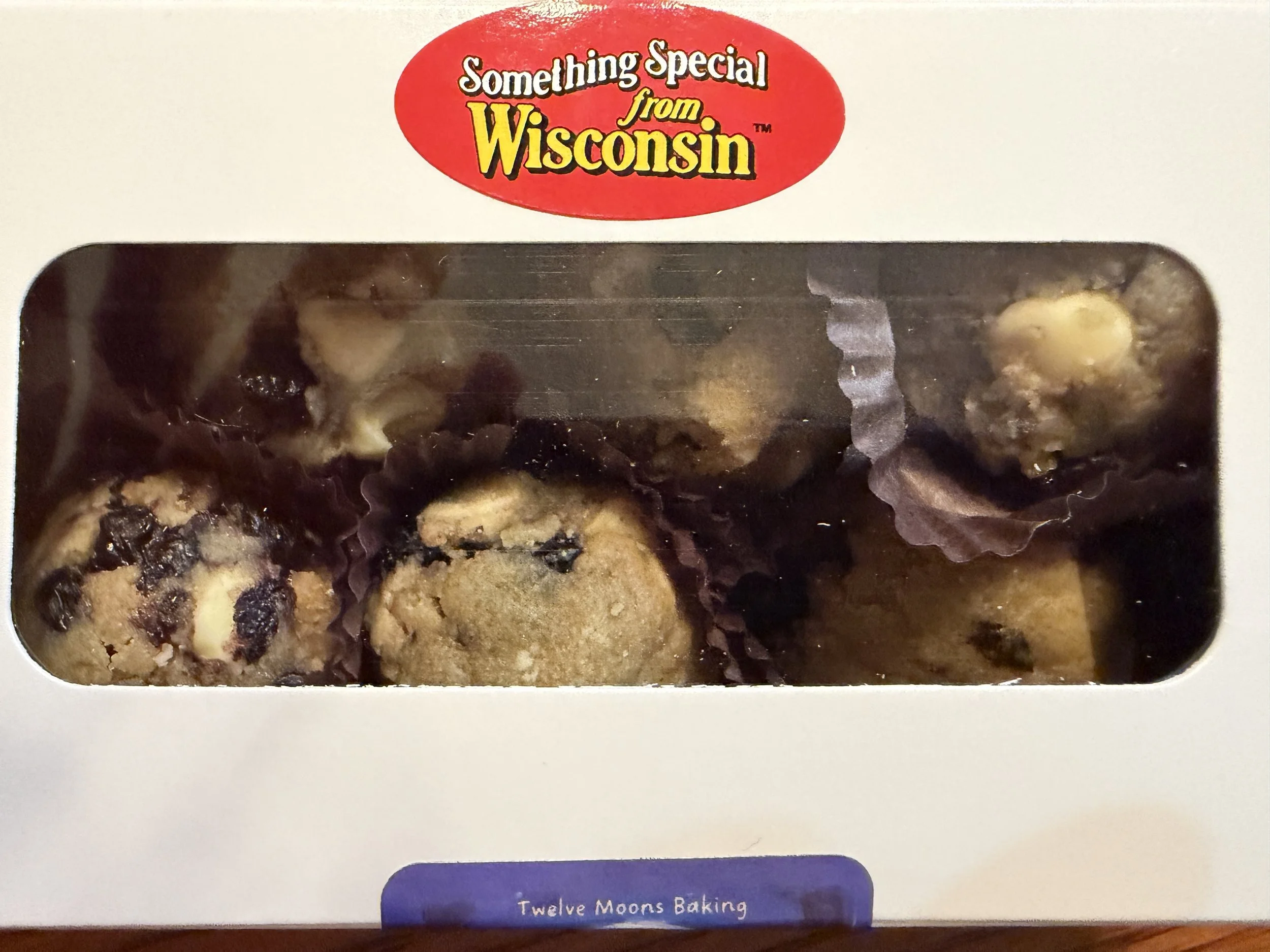 Box of six home-baked cookies from Wisconsin cottage bakery Twelve Moons Baking LLC