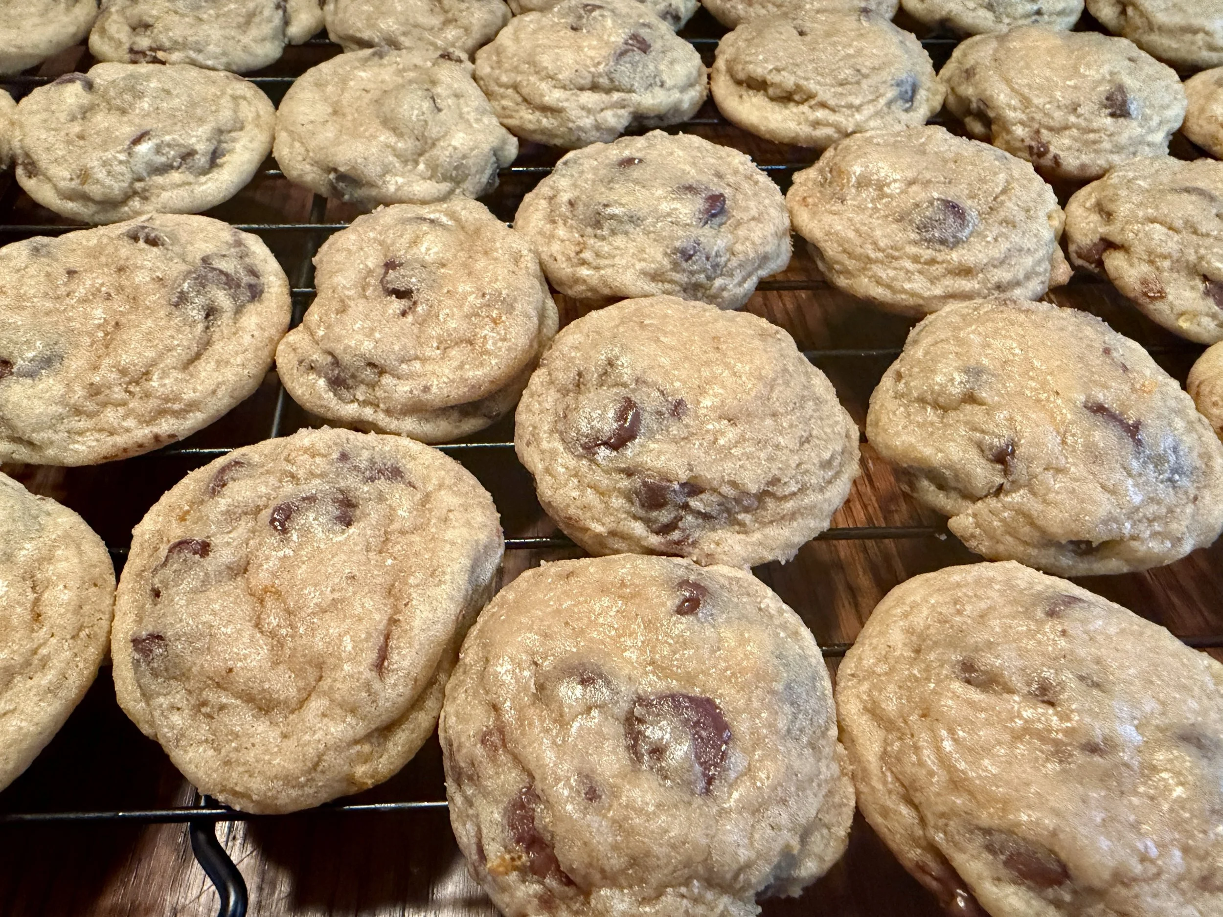 Orange Chocolate Chip cookies made with Wisconsin Cottage Bakery Twelve Moons Baking