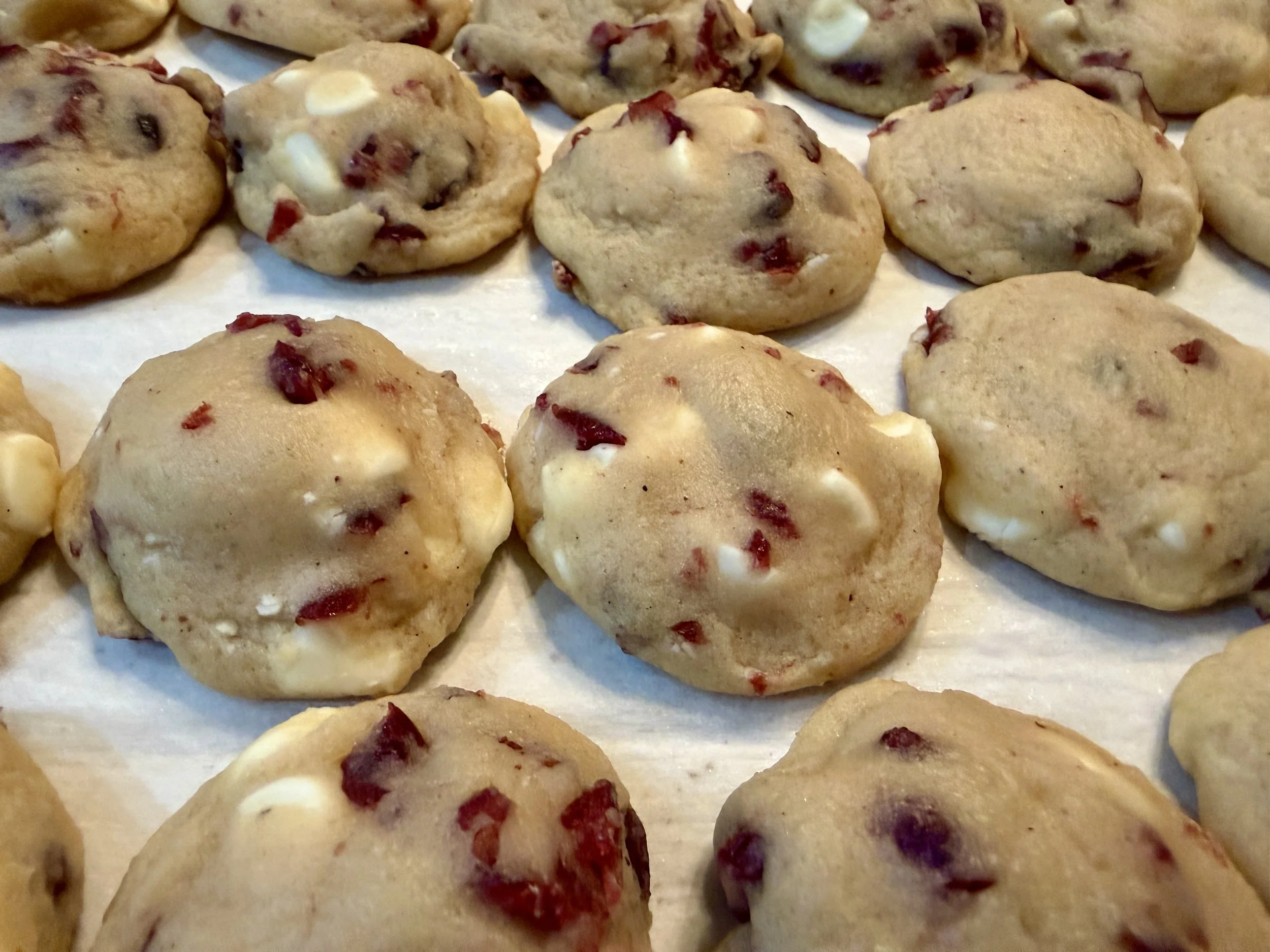 Cranberry honey nutmeg cookies made by Wisconsin Cottage Bakery Twelve Moons Baking.