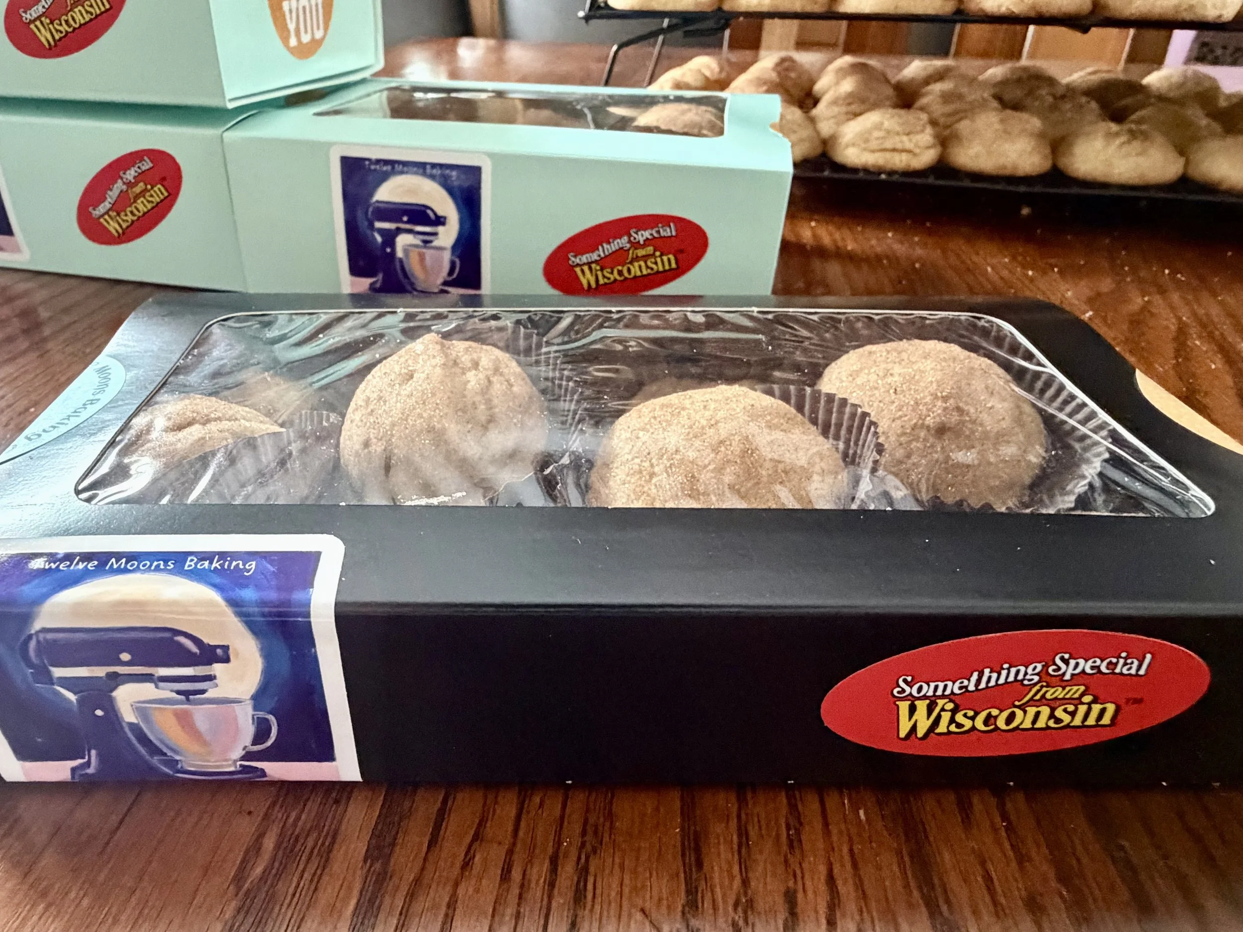 Box of 12 home-baked cookies from Wisconsin cottage bakery Twelve Moons Baking LLC