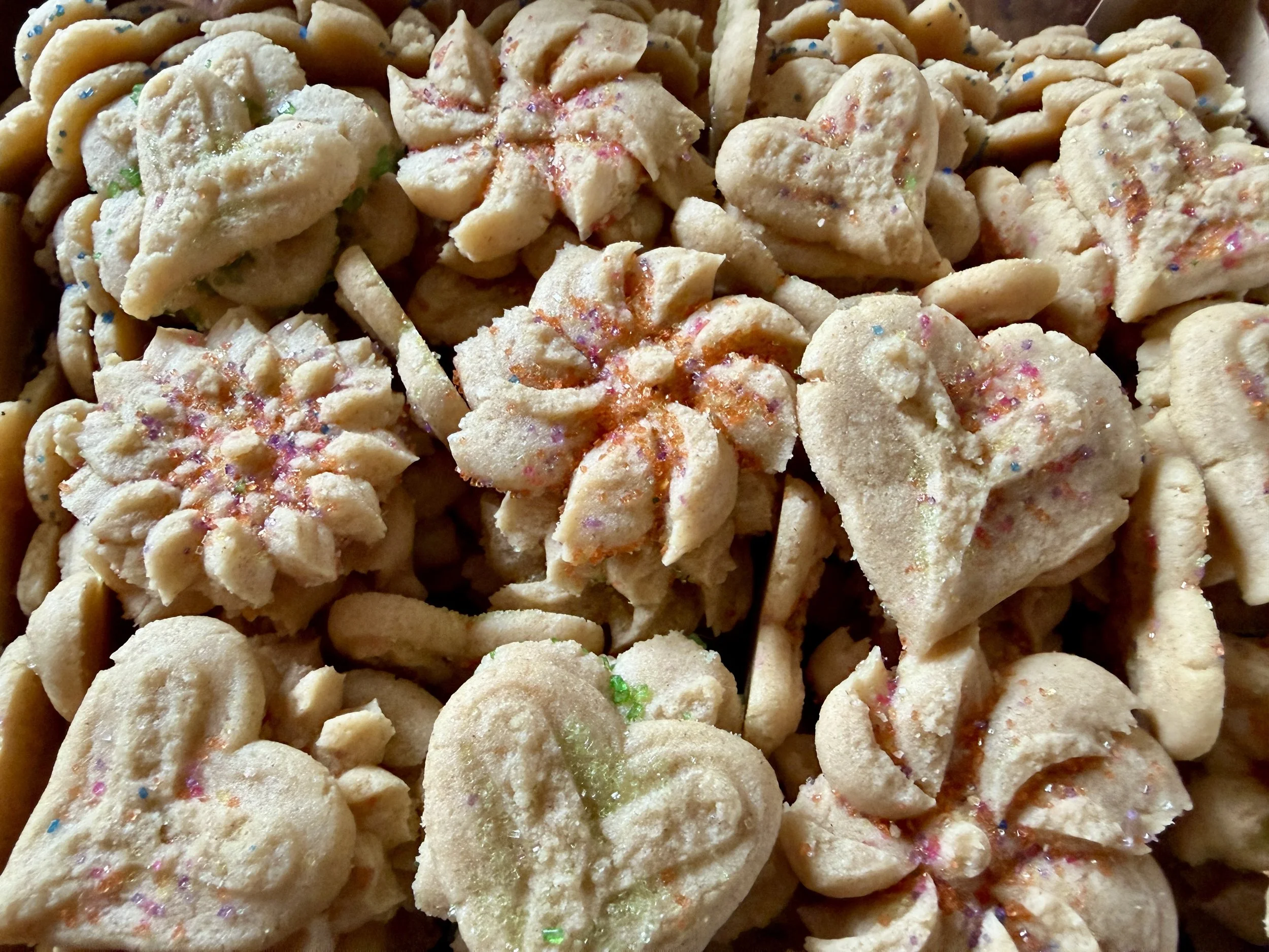 Butter Spritz cookies from Wisconsin cottage bakery Twelve Moons Baking.