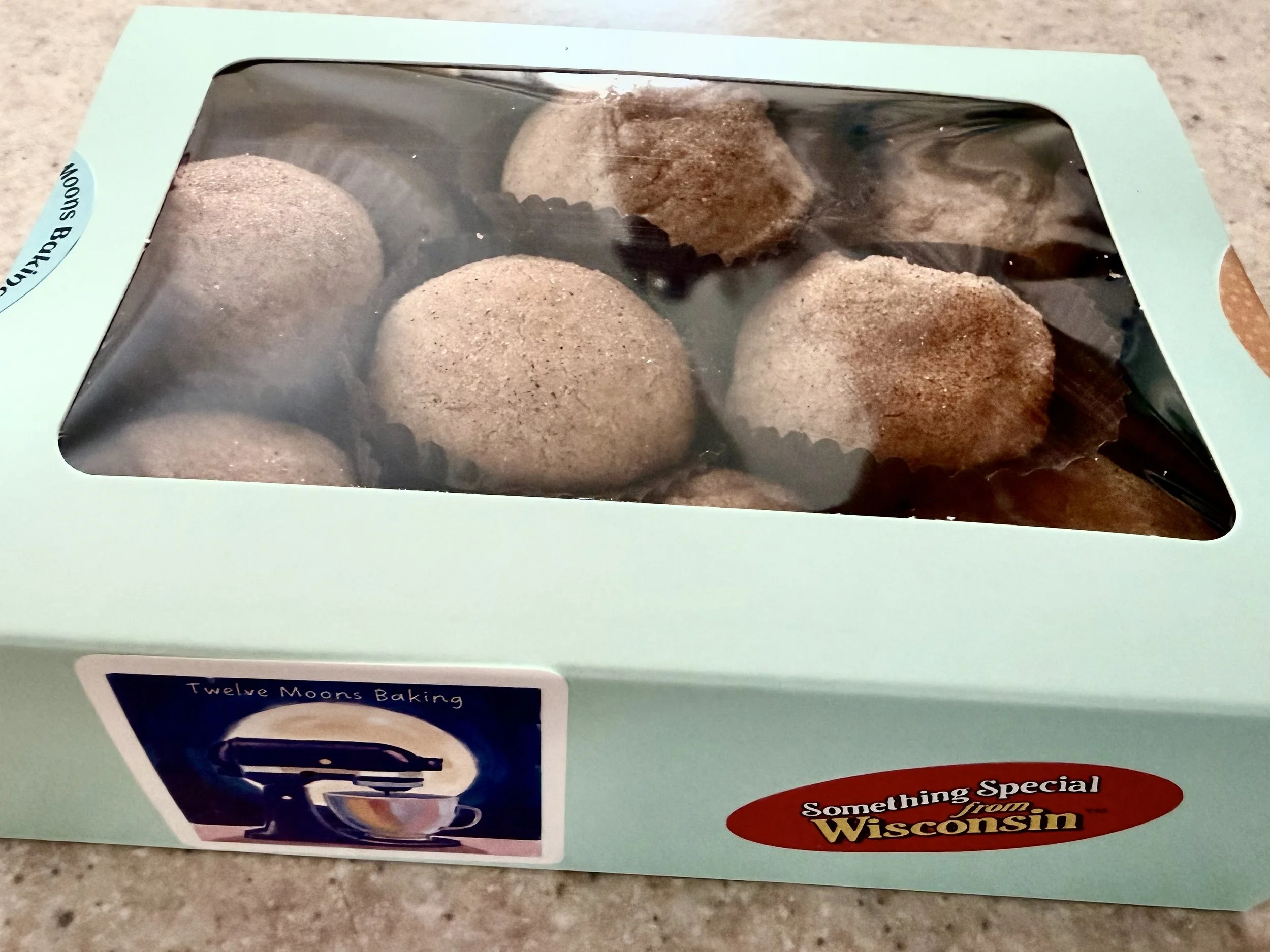 Box of 18 home-baked cookies from Wisconsin cottage bakery Twelve Moons Baking LLC