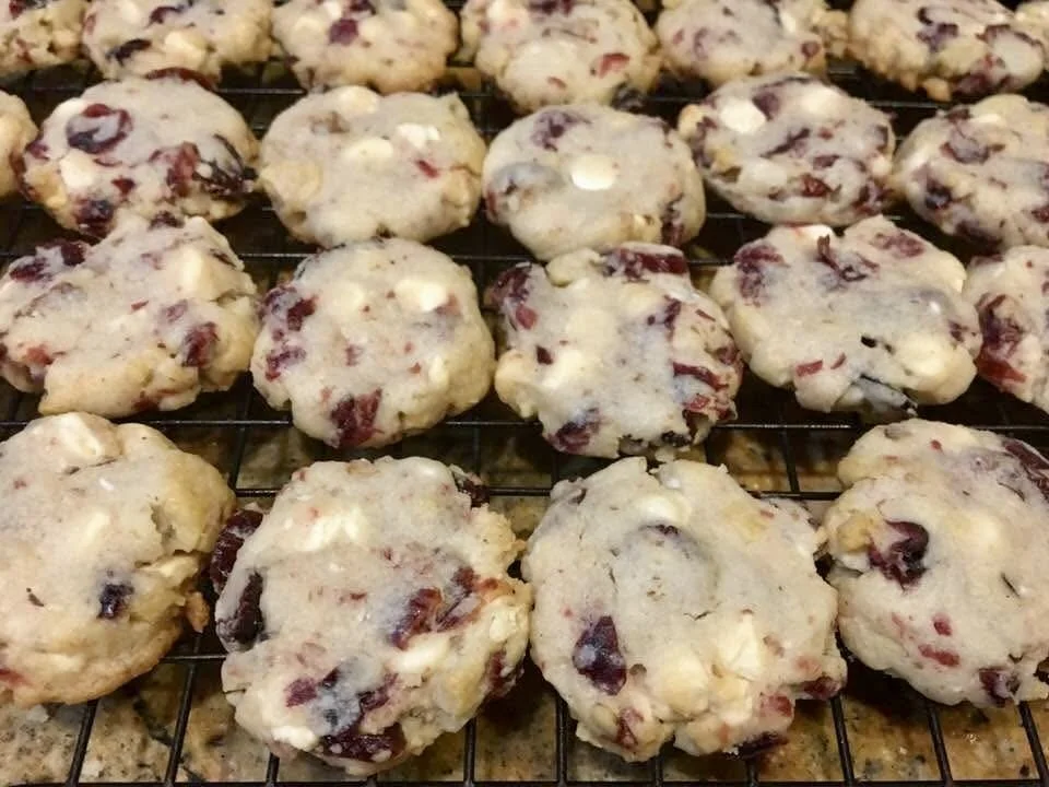 Cranberry Walnut Shortbread Cookies