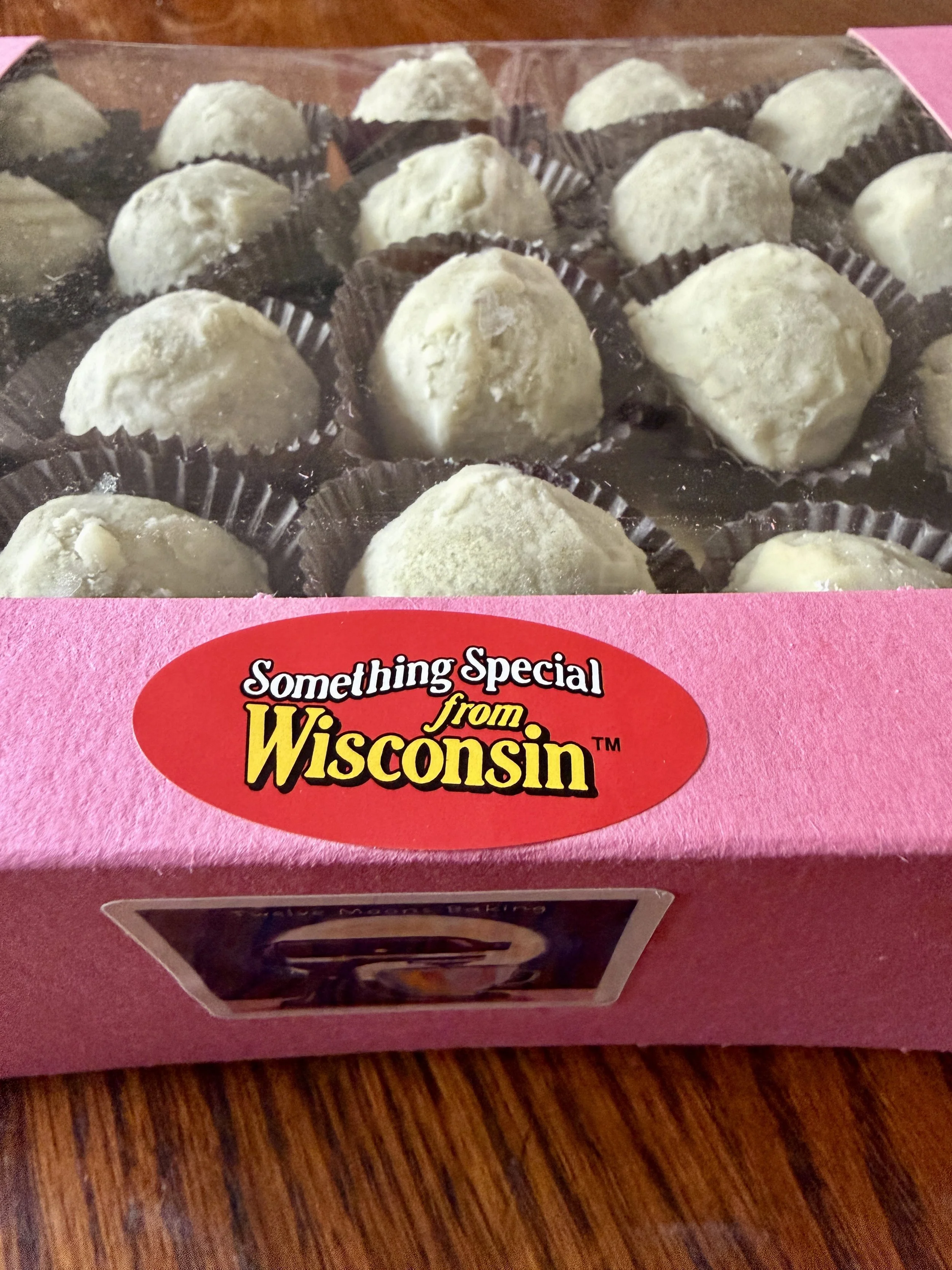 Pistachio Wedding Cake cookies made by Wisconsin Cottage Bakery Twelve Moons Baking, using locally sourced ingredients.