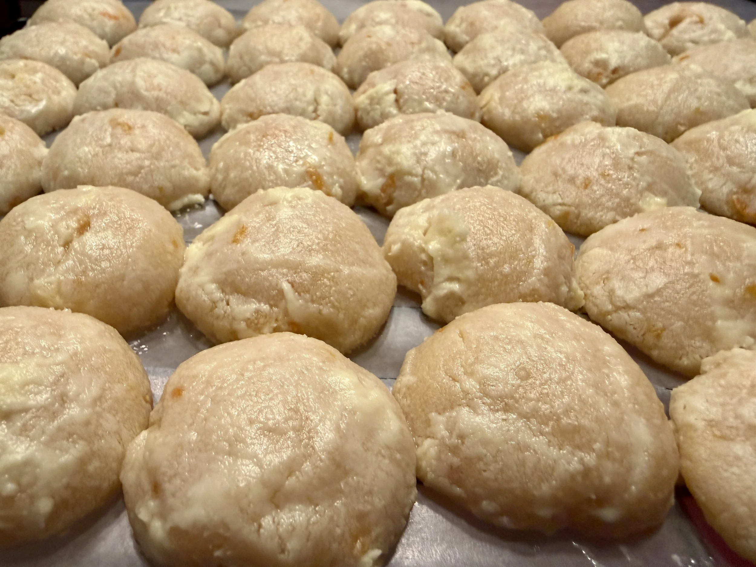 Orange Wedding Cake cookies made by Wisconsin Cottage Bakery Twelve Moons Baking using locally sourced ingredients.