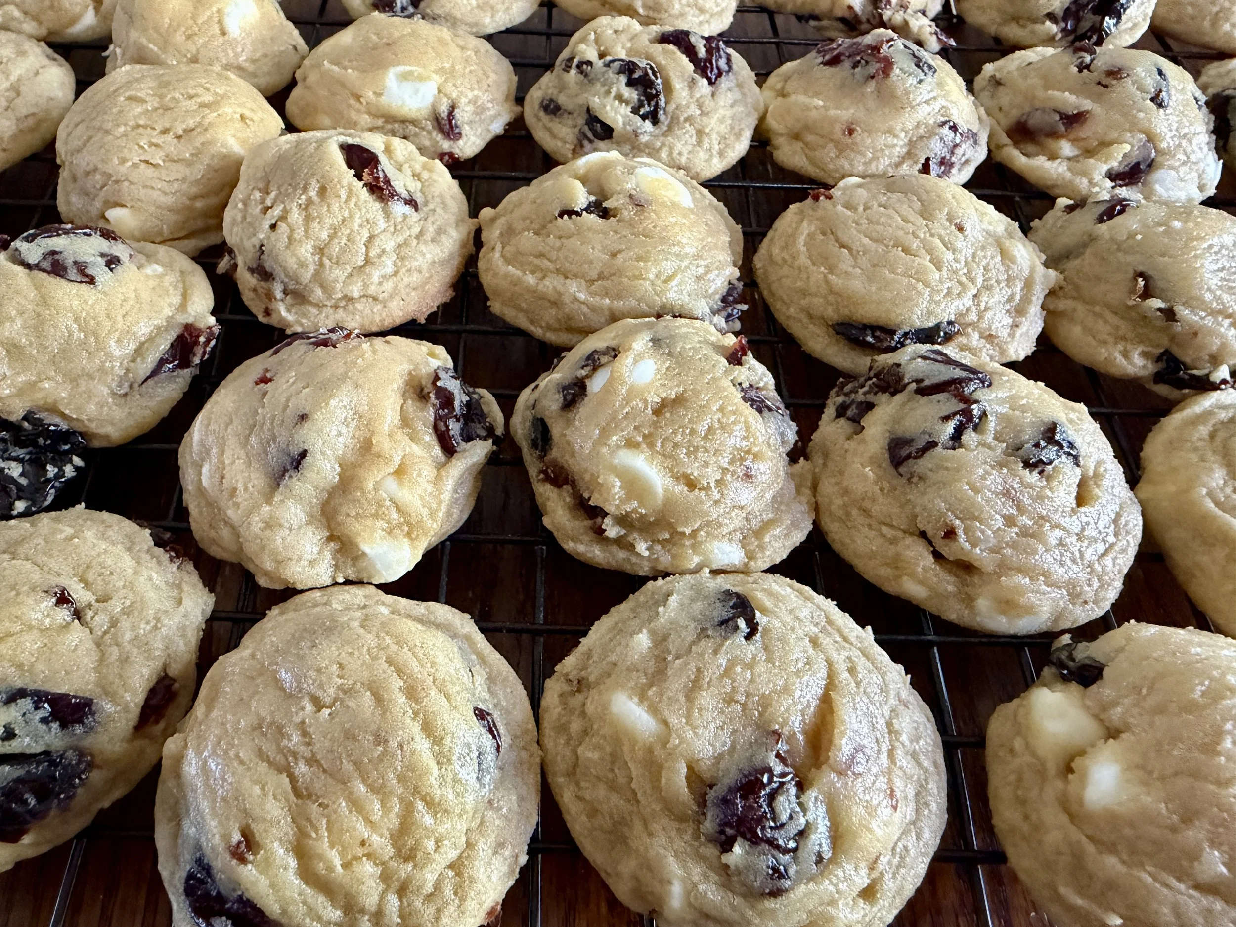 Cherry Vanilla cookies made by Wisconsin cottage bakery Twelve Moons Baking, using locally sourced Wisconsin ingredients.