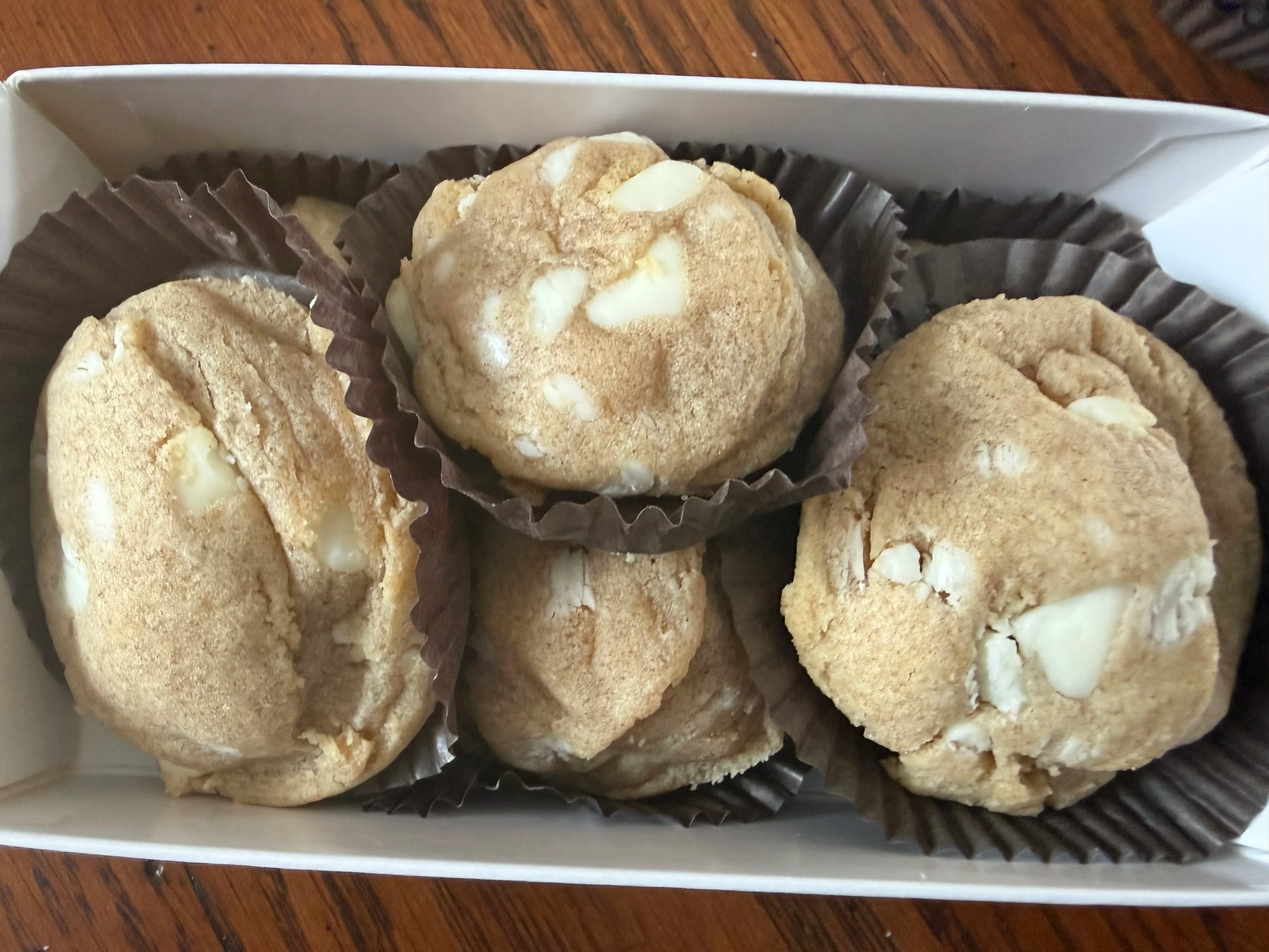Box of six home-baked cookies from Wisconsin cottage bakery Twelve Moons Baking LLC