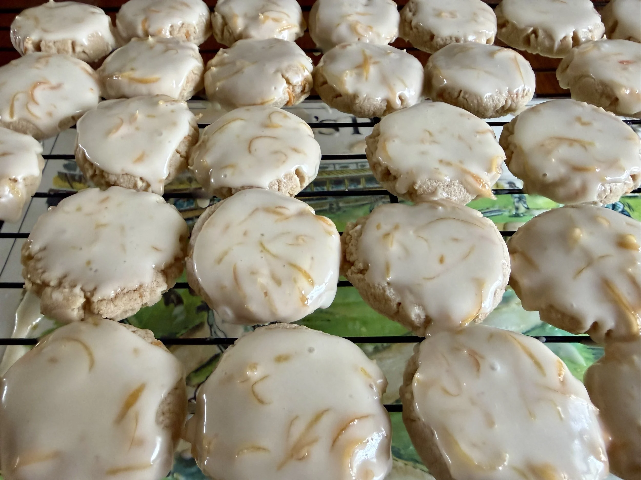 Grapefruit Shortbread cookies made by Wisconsin Cottage Bakery Twelve Moons Baking, using locally sourced ingredients.