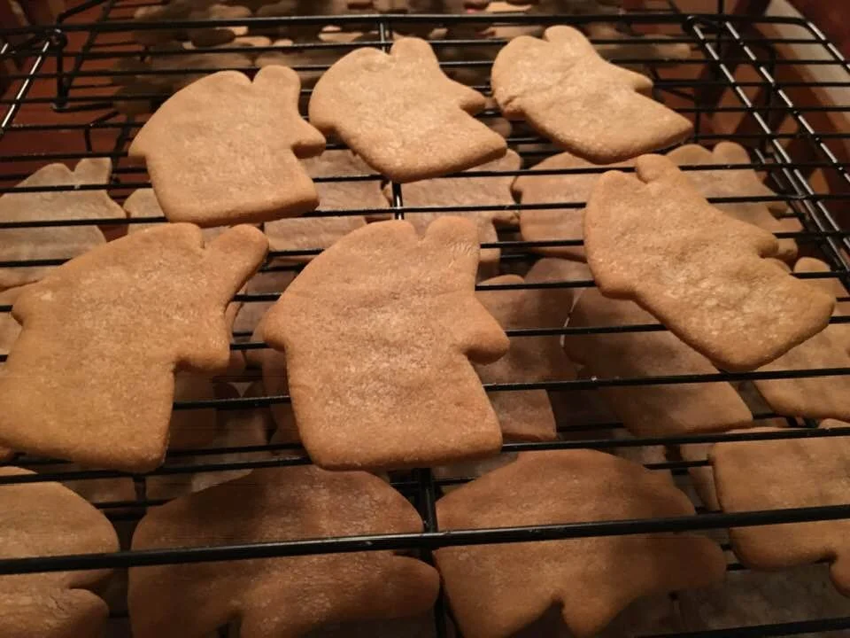 House-shaped cut-out cookies made by Wisconsin Cottage Bakery Twelve Moons Baking