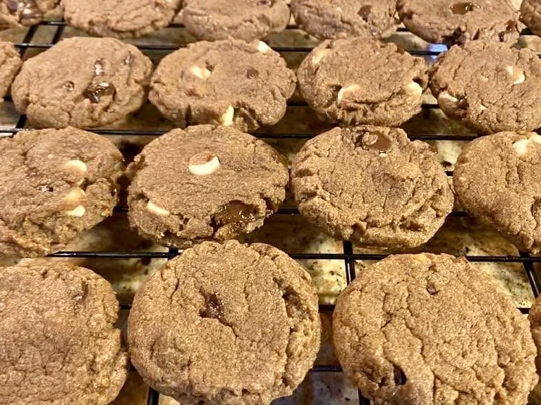 Chocolate Raspberry cookies made by Wisconsin Cottage Bakery Twelve Moons Baking