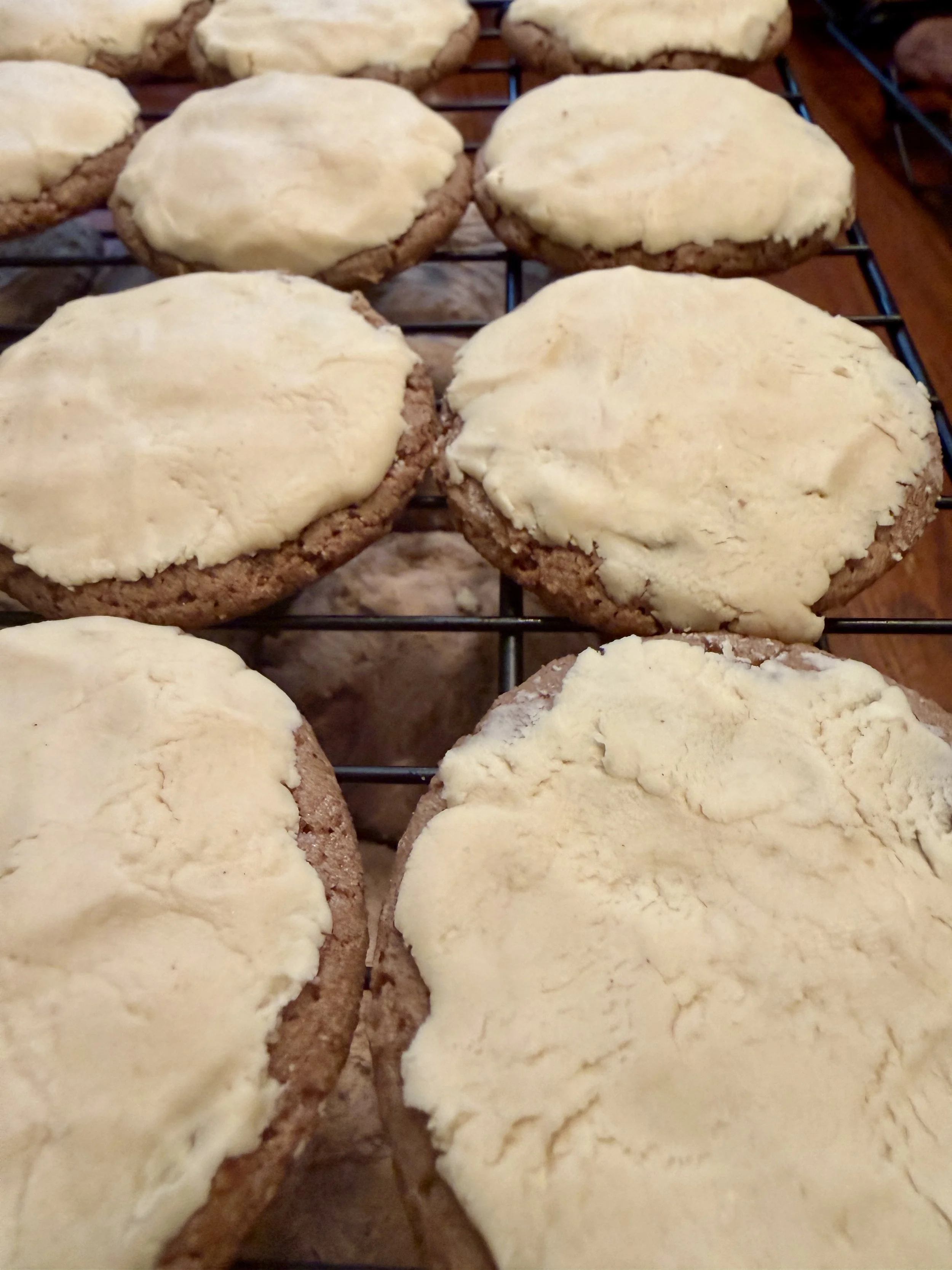 Chocolate Malt Peanut Butter Cookies made with Wisconsin Cottage Bakery Twelve Moons Baking