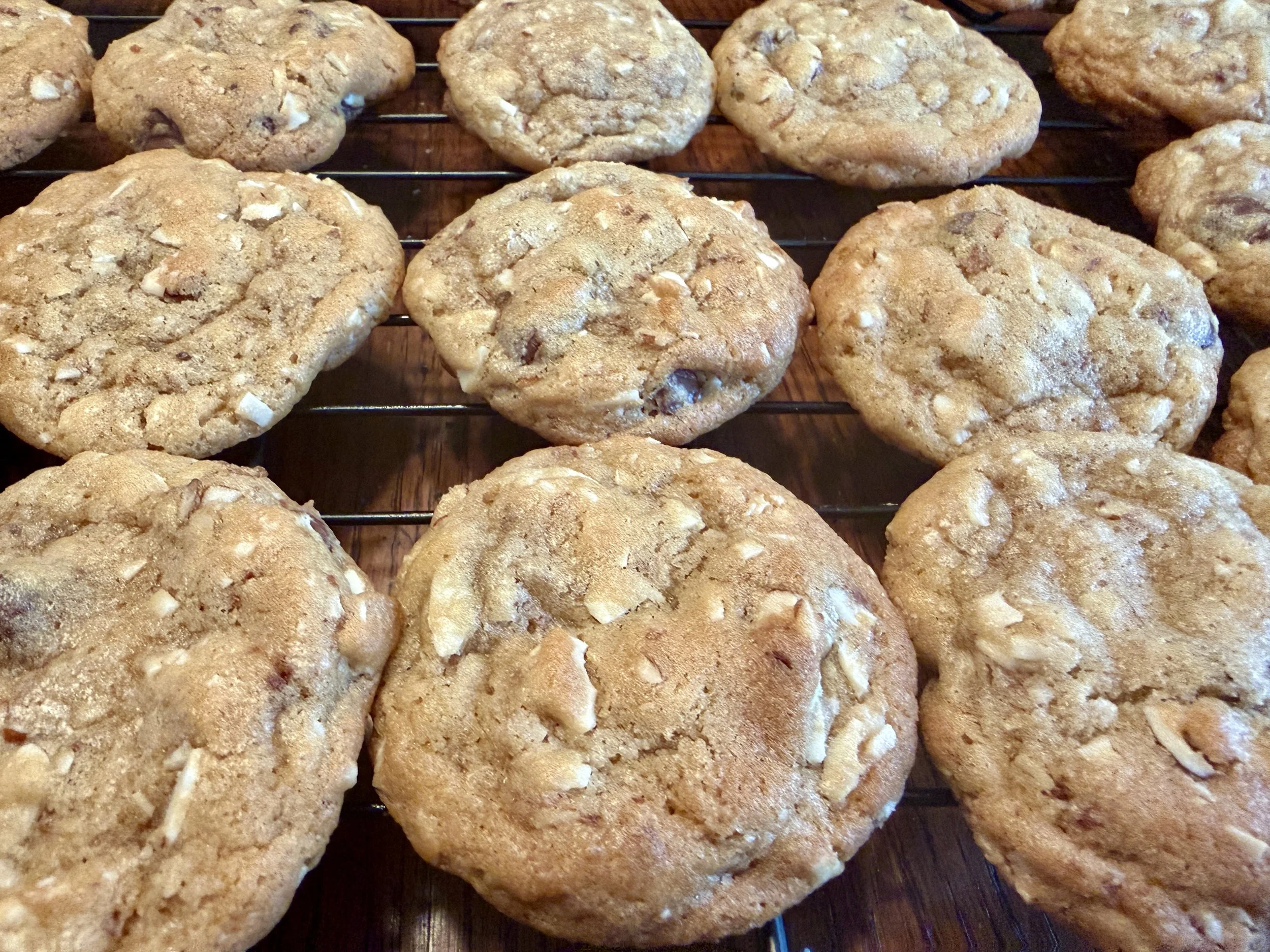 Chocolate Chip Almond cookies made by Wisconsin Cottage Bakery Twelve Moons Baking