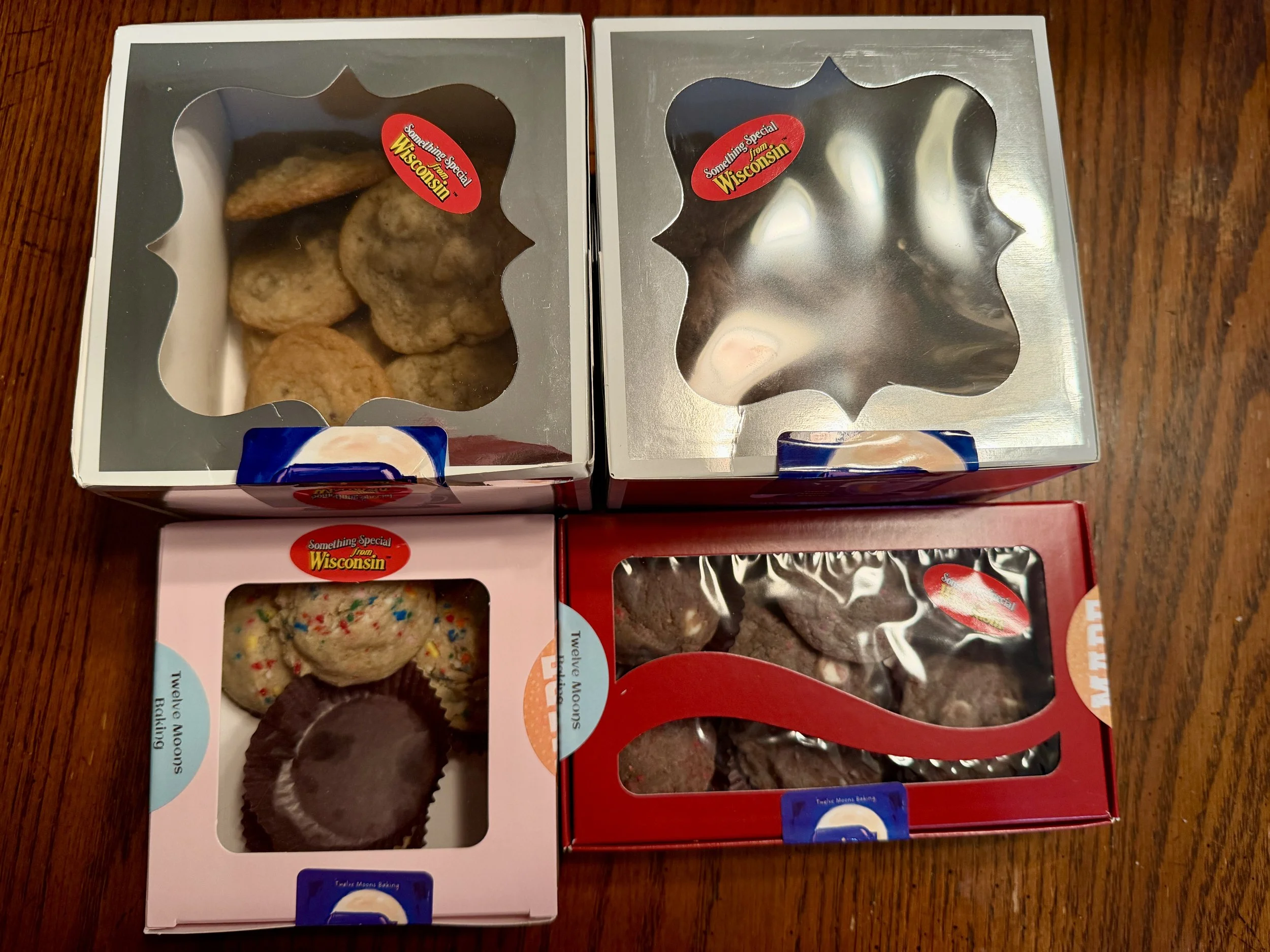 Cookies made by Wisconsin Cottage Bakery Twelve Moons Baking, featuring locally sourced ingredients.